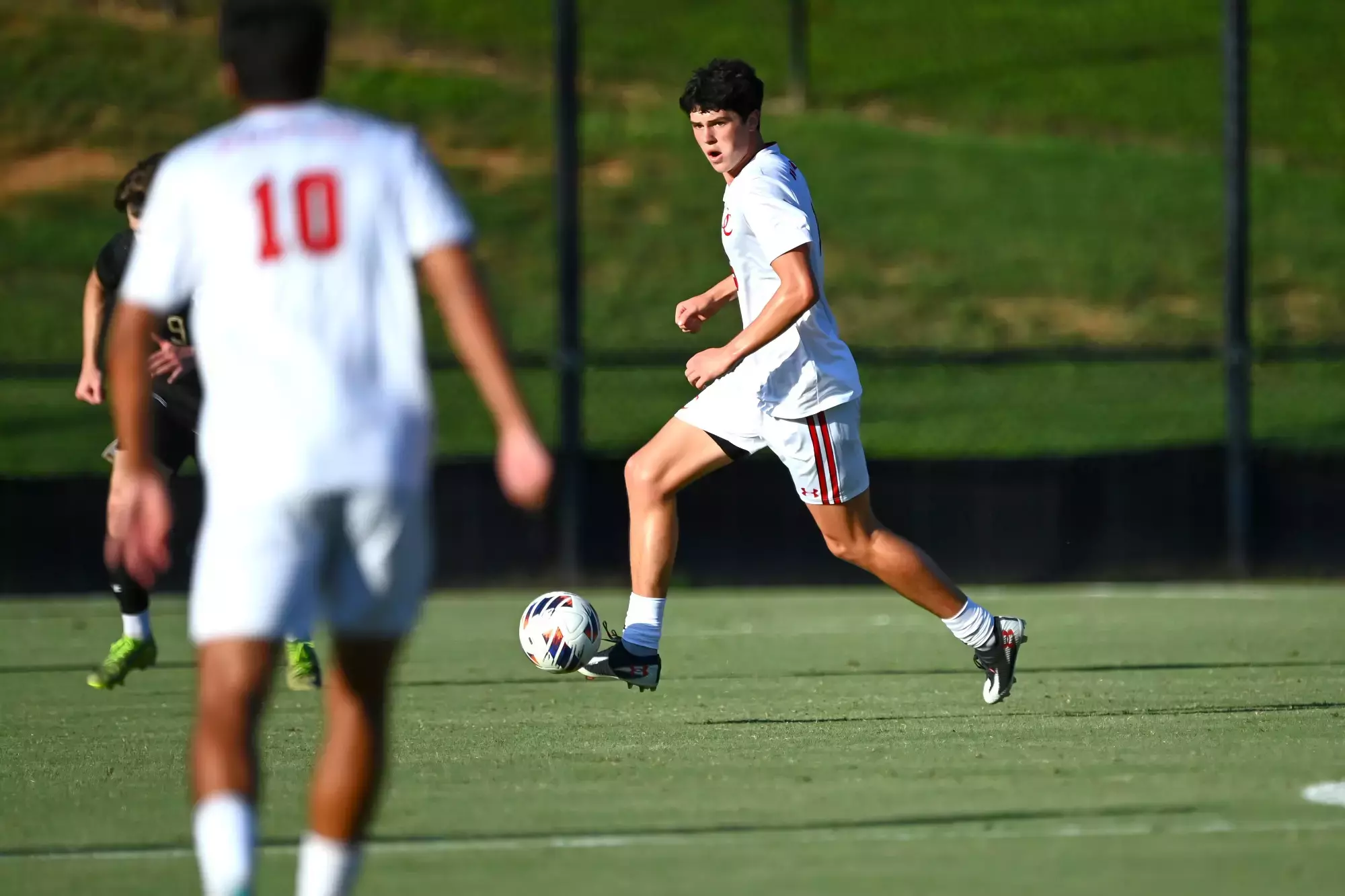 Davidson takes on College of Charleston in non-conference men&#39;s soccer action at Alumni Soccer Stadium on Monday, August 25, 2025 in Davidson, North Carolina. Credit - Tim Cowie/DavidsonPhotos.com @tjcowie
