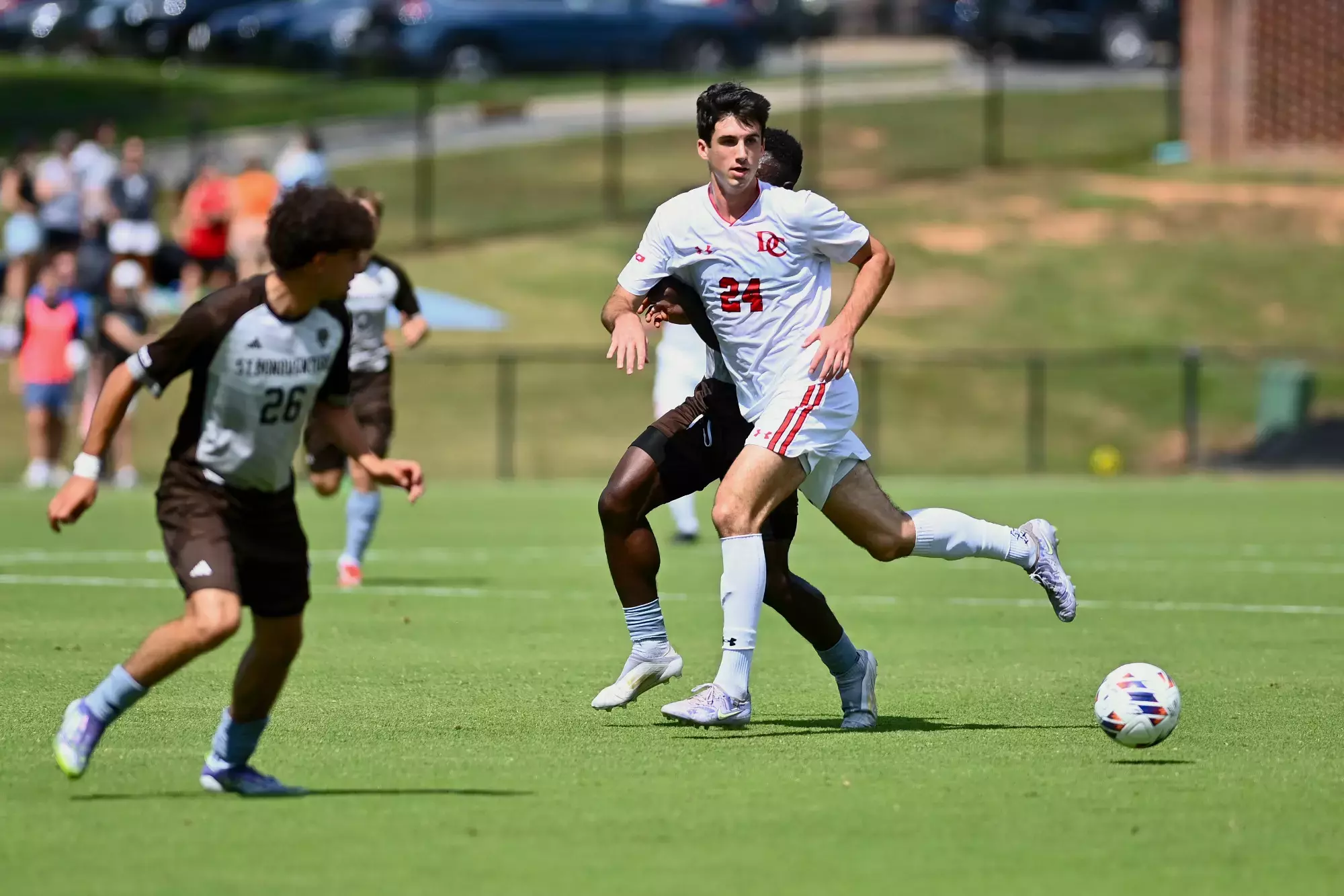 Davidson takes on St. Bonaventure in A-10 men&#39;s soccer action at Alumni Soccer Stadium on Saturday, September 20, 2025 in Davidson, North Carolina. Credit - Tim Cowie/DavidsonPhotos.com @tjcowie