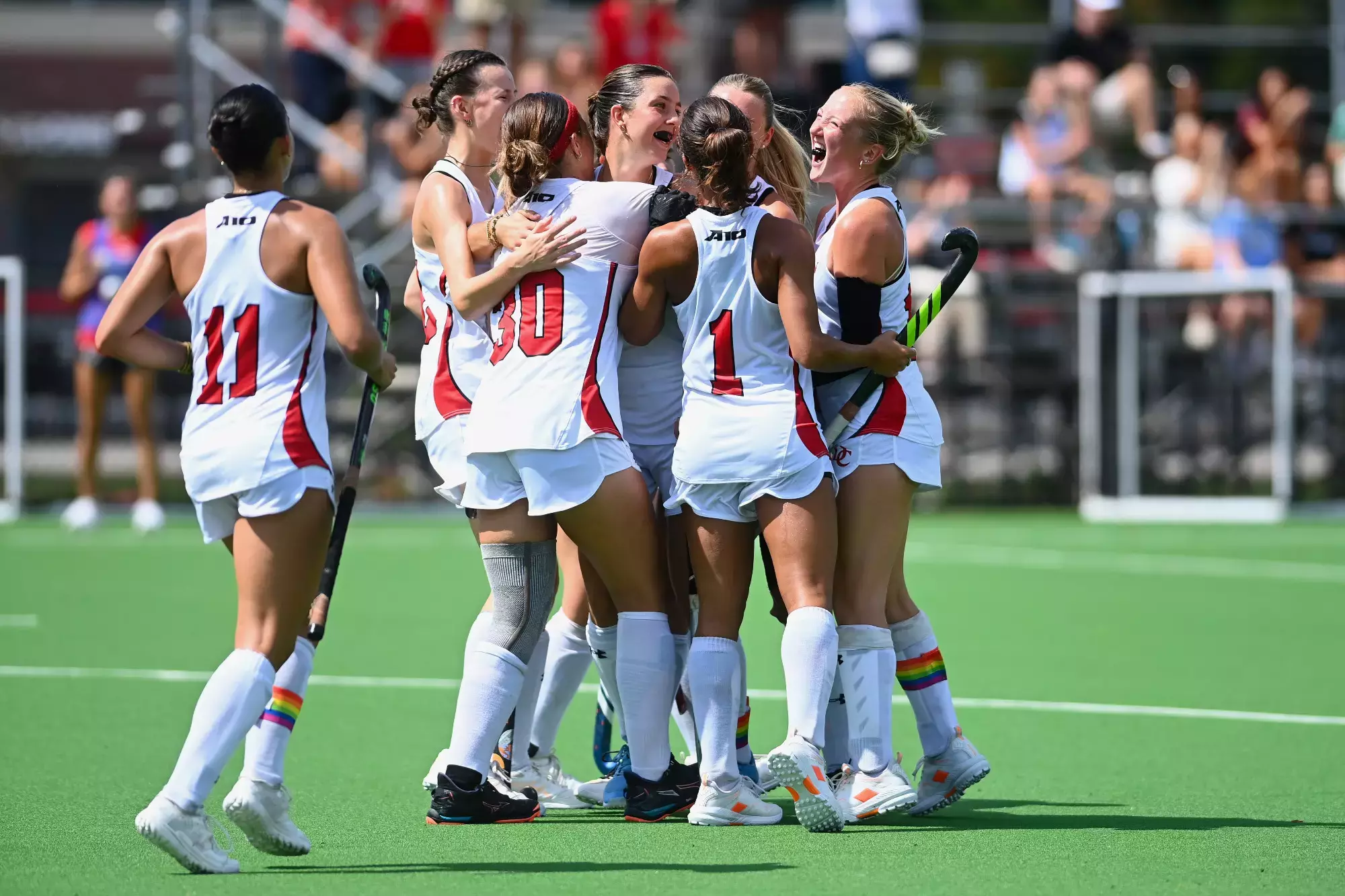 Davidson takes on Ohio in non-conference field hockey action at Carol Grotnes Belk Turf Field on Sunday, September 21, 2025 in Davidson, North Carolina. Credit - Tim Cowie/DavidsonPhotos.com @tjcowie
