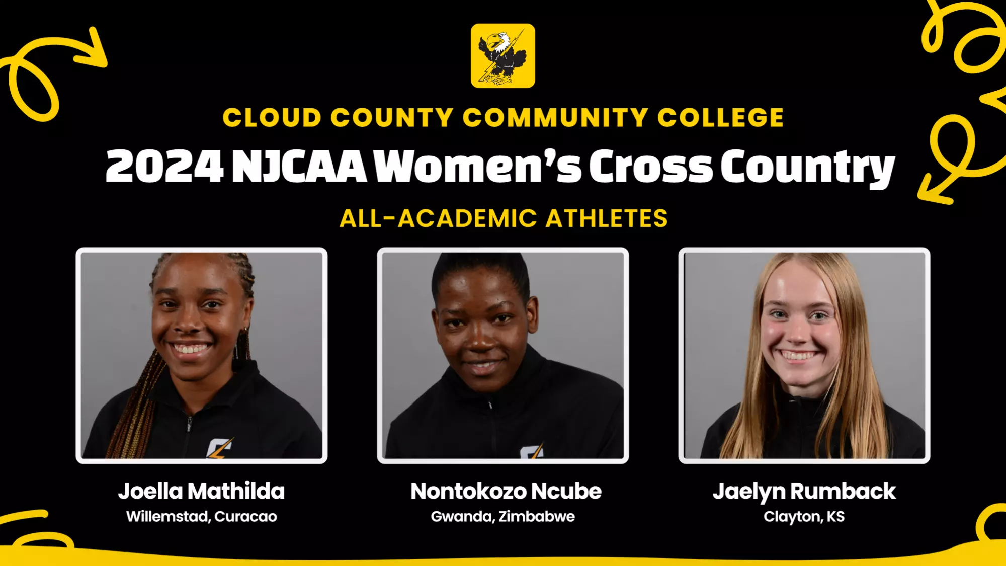 All-Academic Athletes for the 2024 NJCAA Women’s Cross Country Season