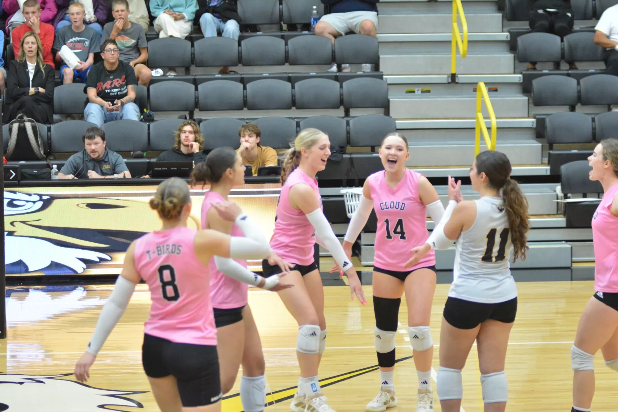 Cloud County Volleyball Celebrates Point vs Seward County- 2025