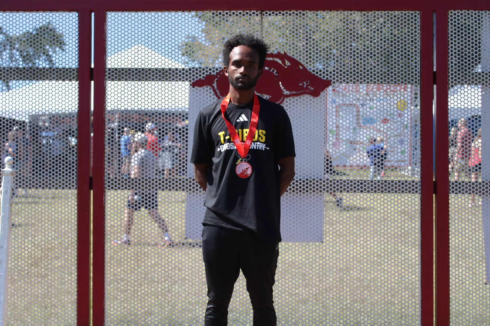 Gelasa Degefa Abdisa Receives an Award at the 37th Annual Chile Pepper Cross Country Festival