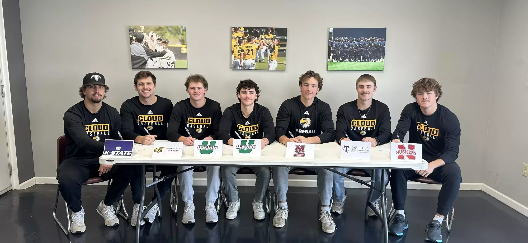 Seven Cloud County Baseball Players Sign with NCAA Division I Schools