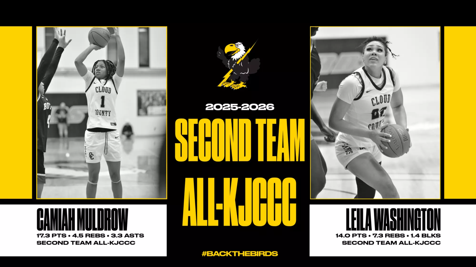Camiah Muldrow and Leila Washington - Second Team ALL-KJCCC