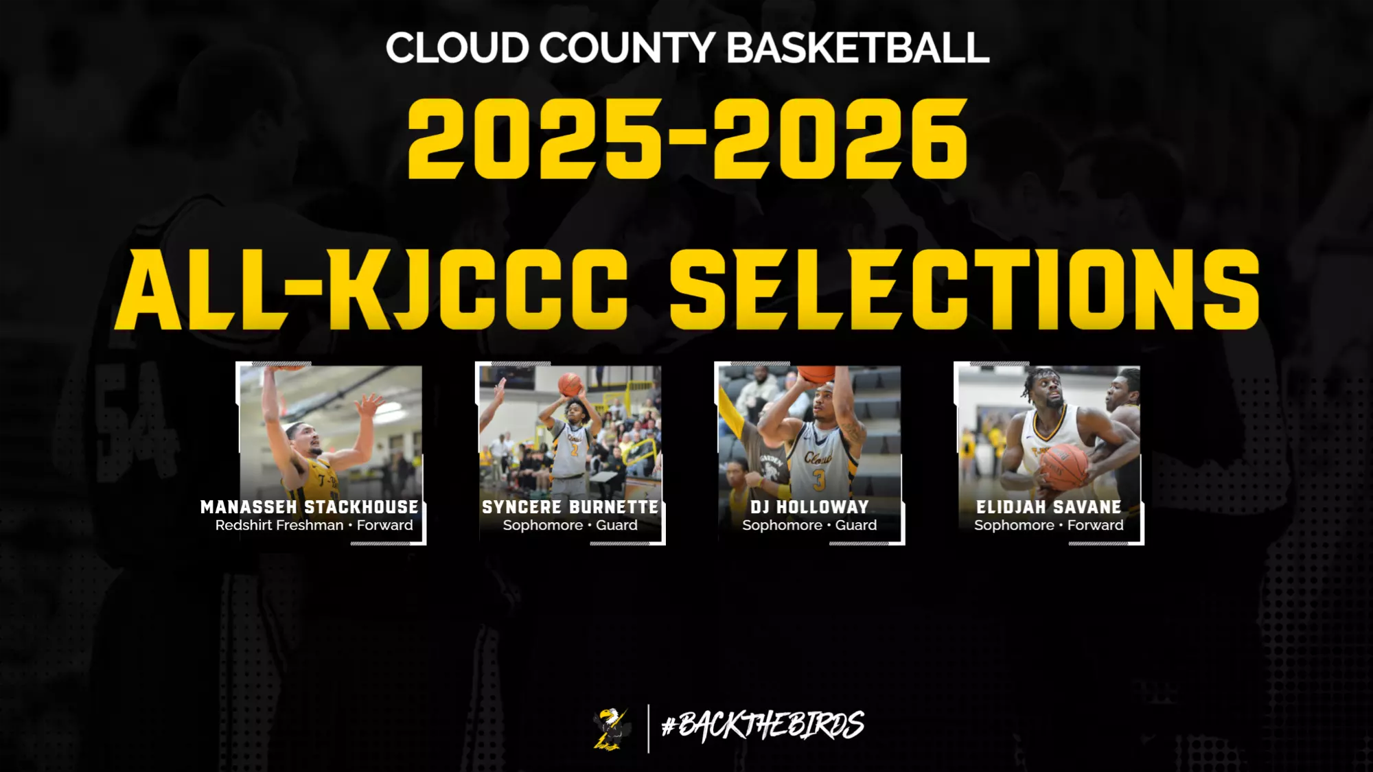 Manessah Stackhouse, Syncere Burnette, DJ Holloway and Elidjah Savane Named to All-KJCCC Basketball Teams