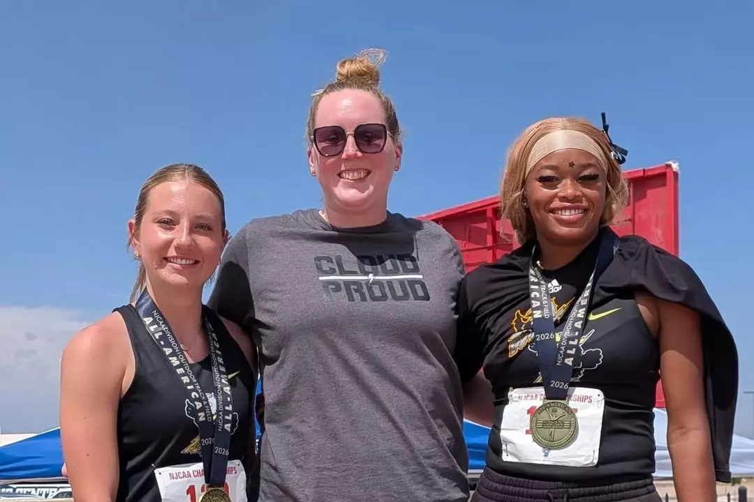 Jesse Hoover and Natassia Burrell at the NJCAA National Championships