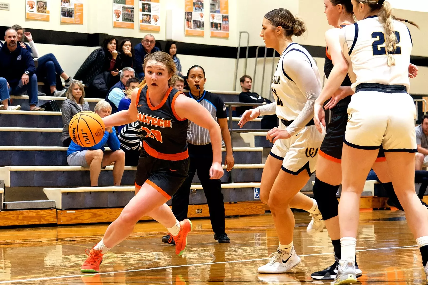 Kodie Vondra driving towards the basket