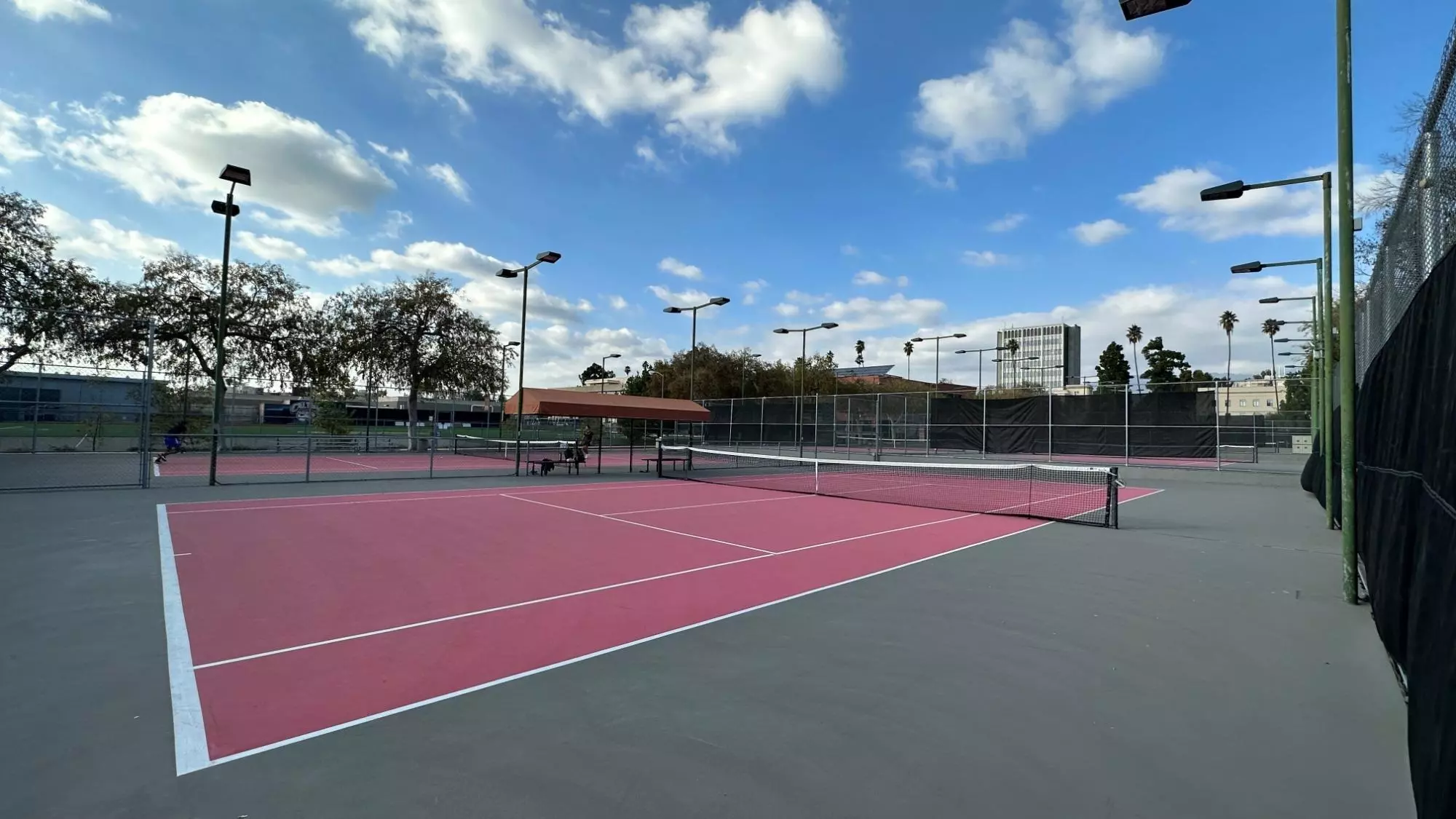 Wide view of Tennis Court