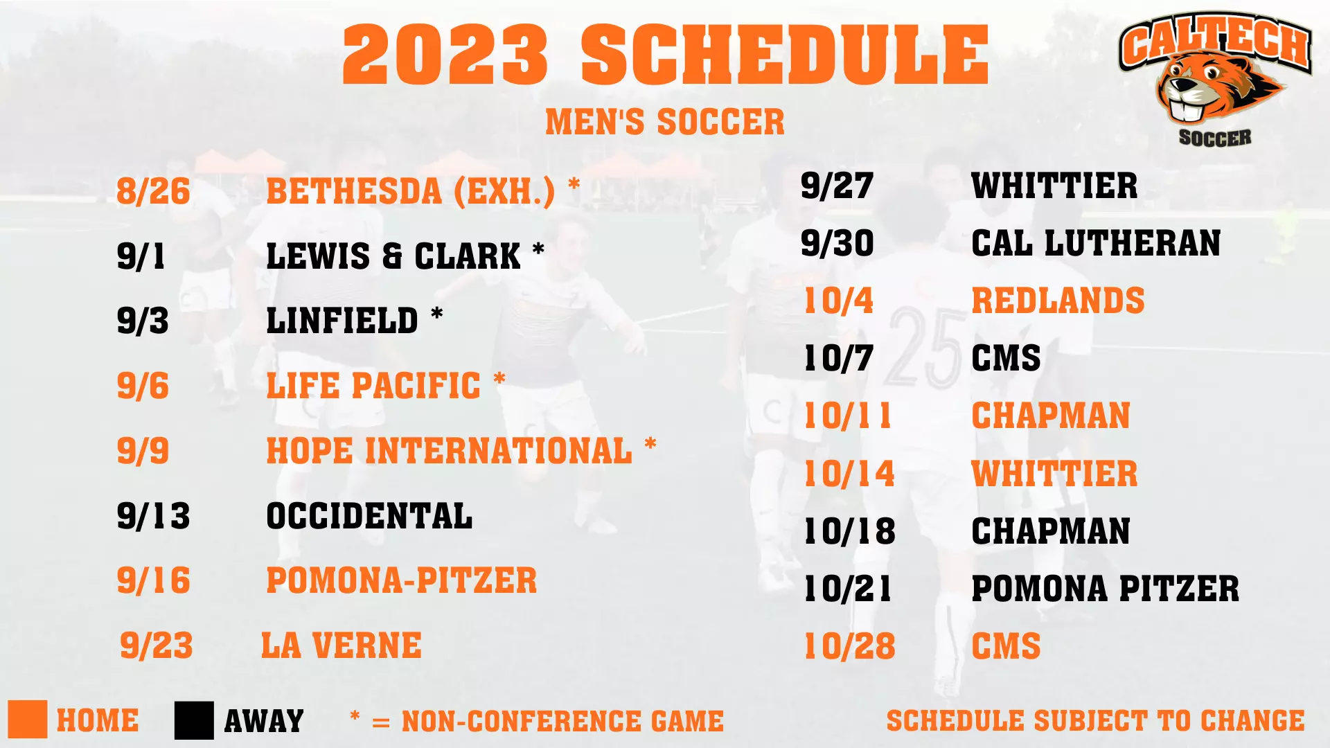 MSOC Schedule 2023 Graphic