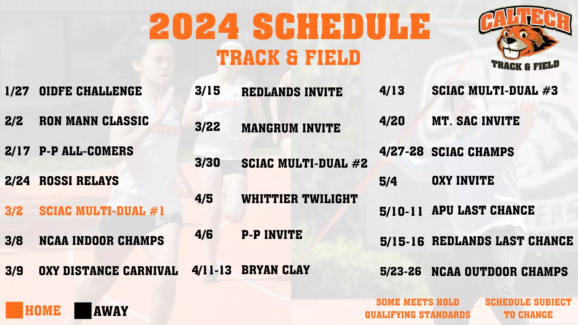 T&F 2024 Schedule Graphic