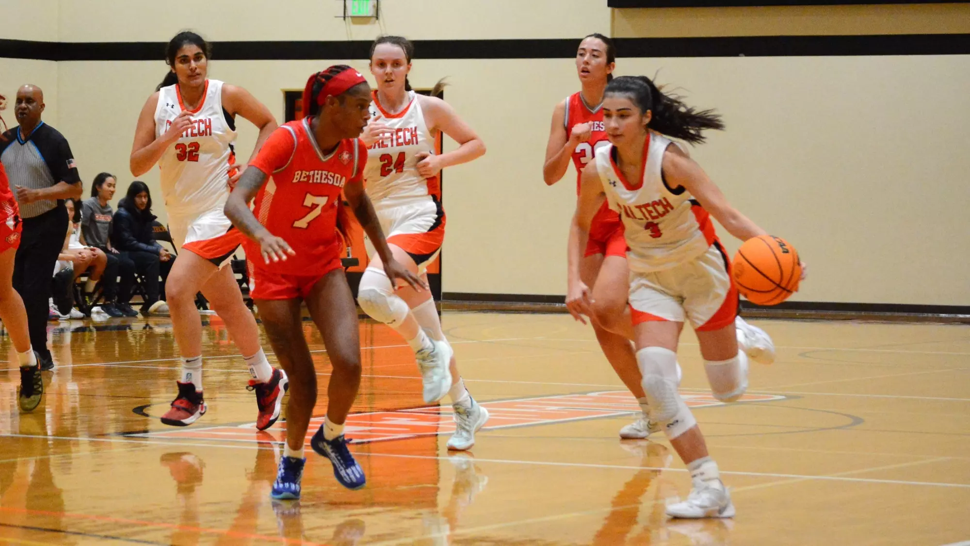 Zeynep Goktepe dribbles past a Bethesda defender