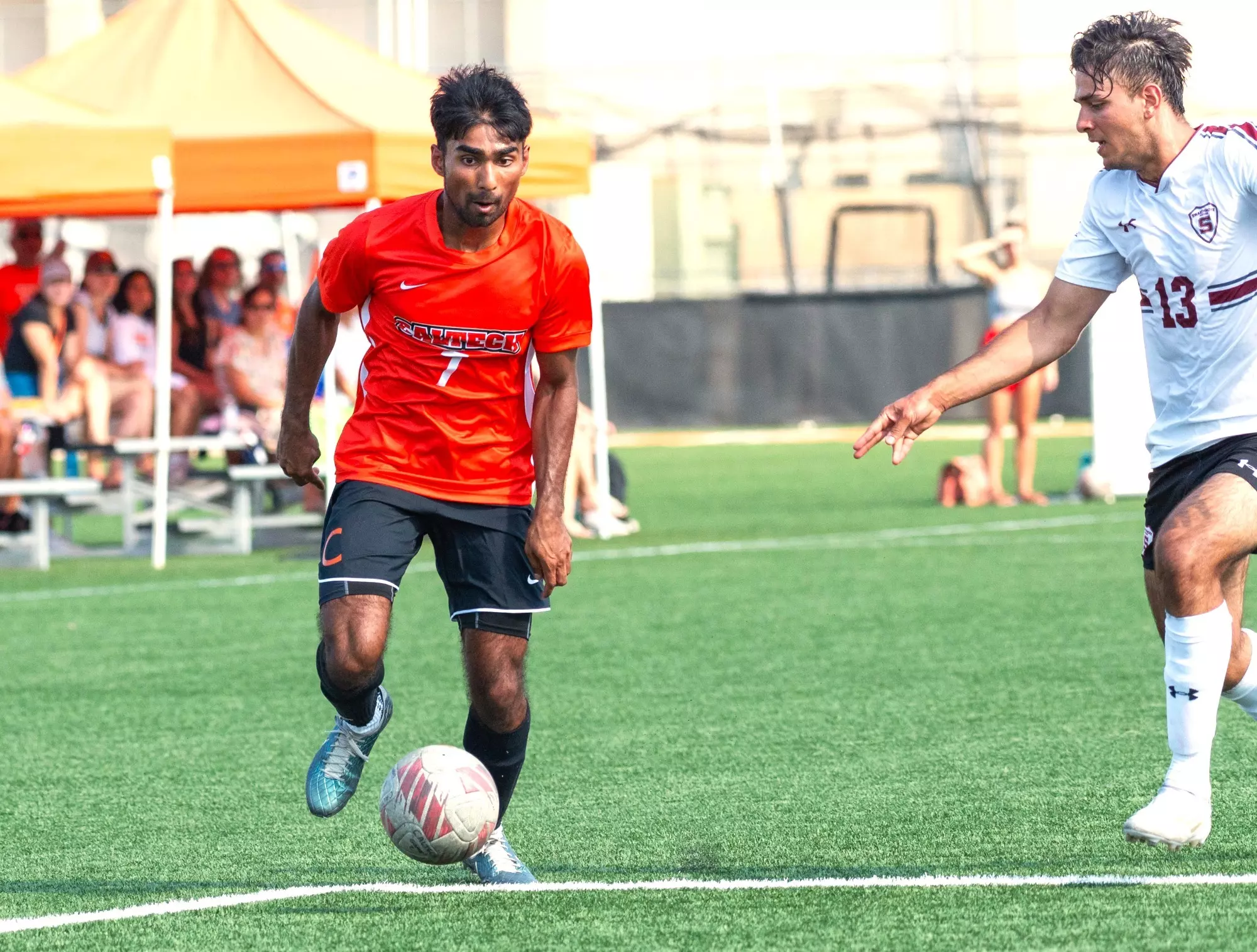 MSOC vs Pomona-Pitzer Recap Photo Ishaan Mantripragada and Swarthmore defender from a previous game.