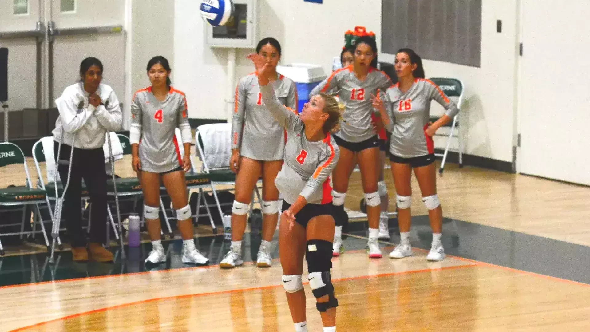 VB Alize Baker Serving Action Shot vs. La Verne 