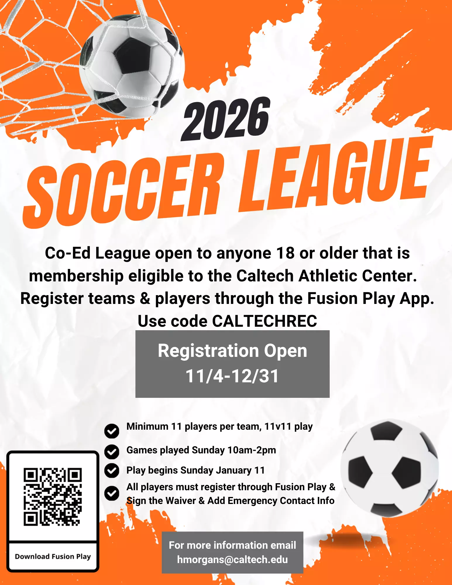 soccer league registration