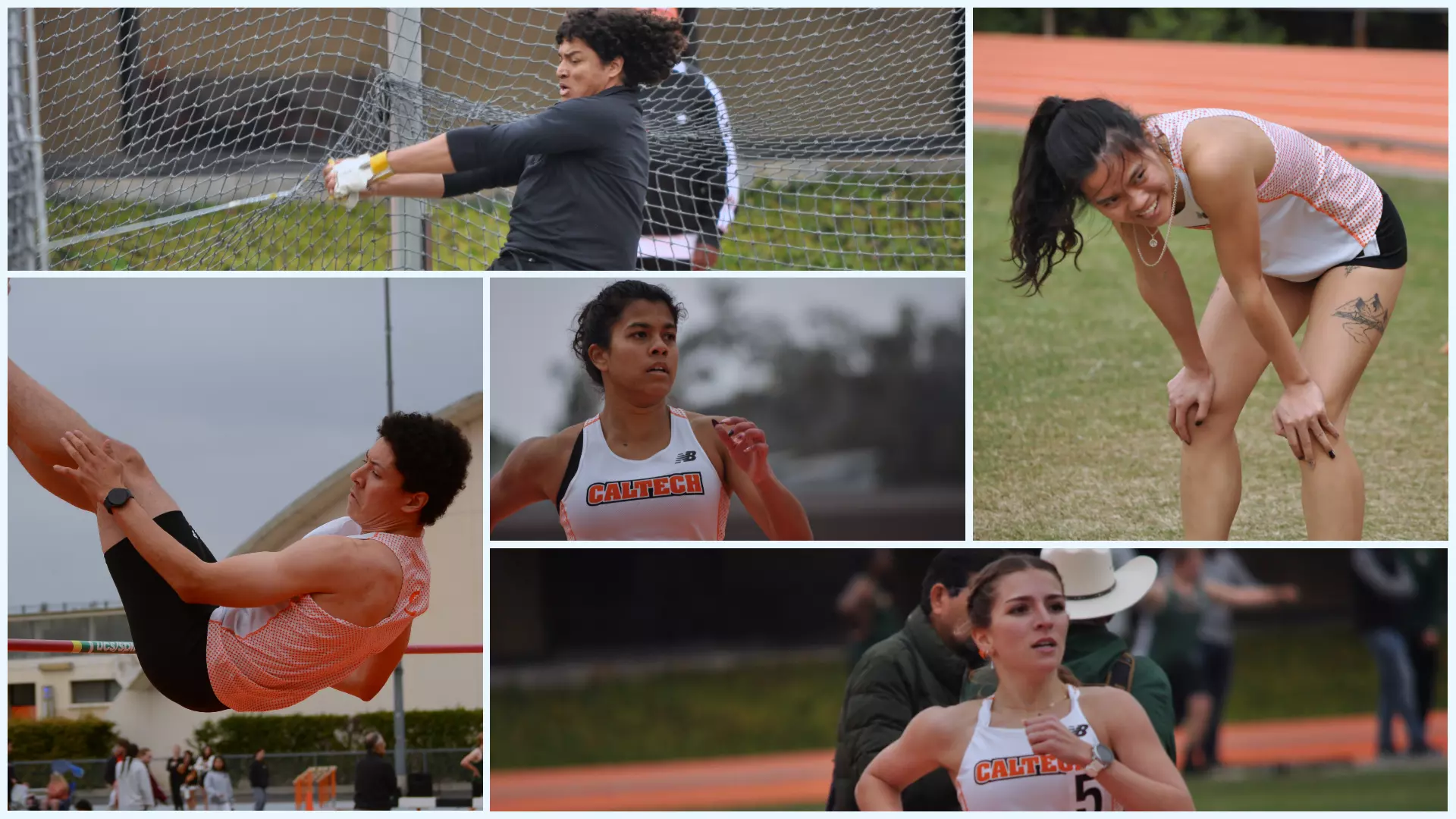 Collage of track & field athletes