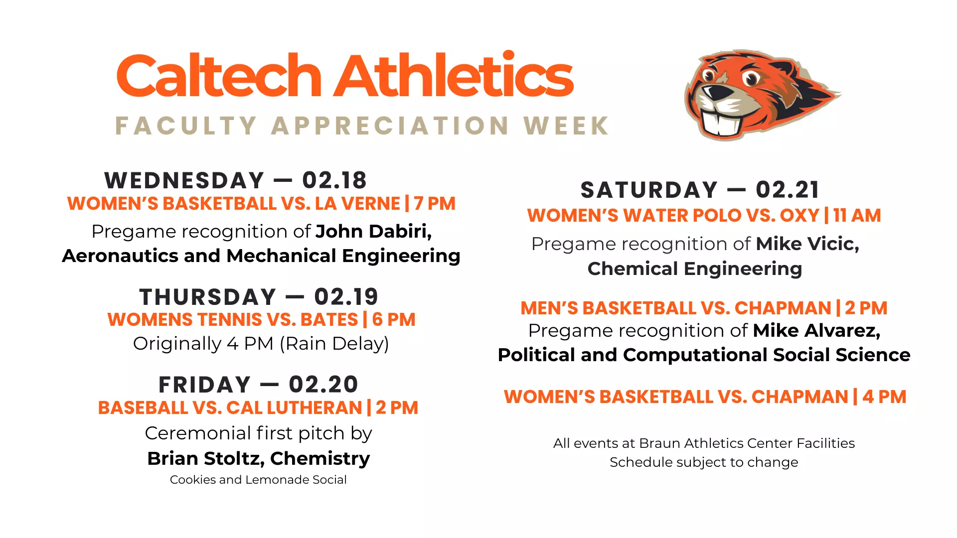 Faculty Appreciation Week 2026 info (details in the following article)