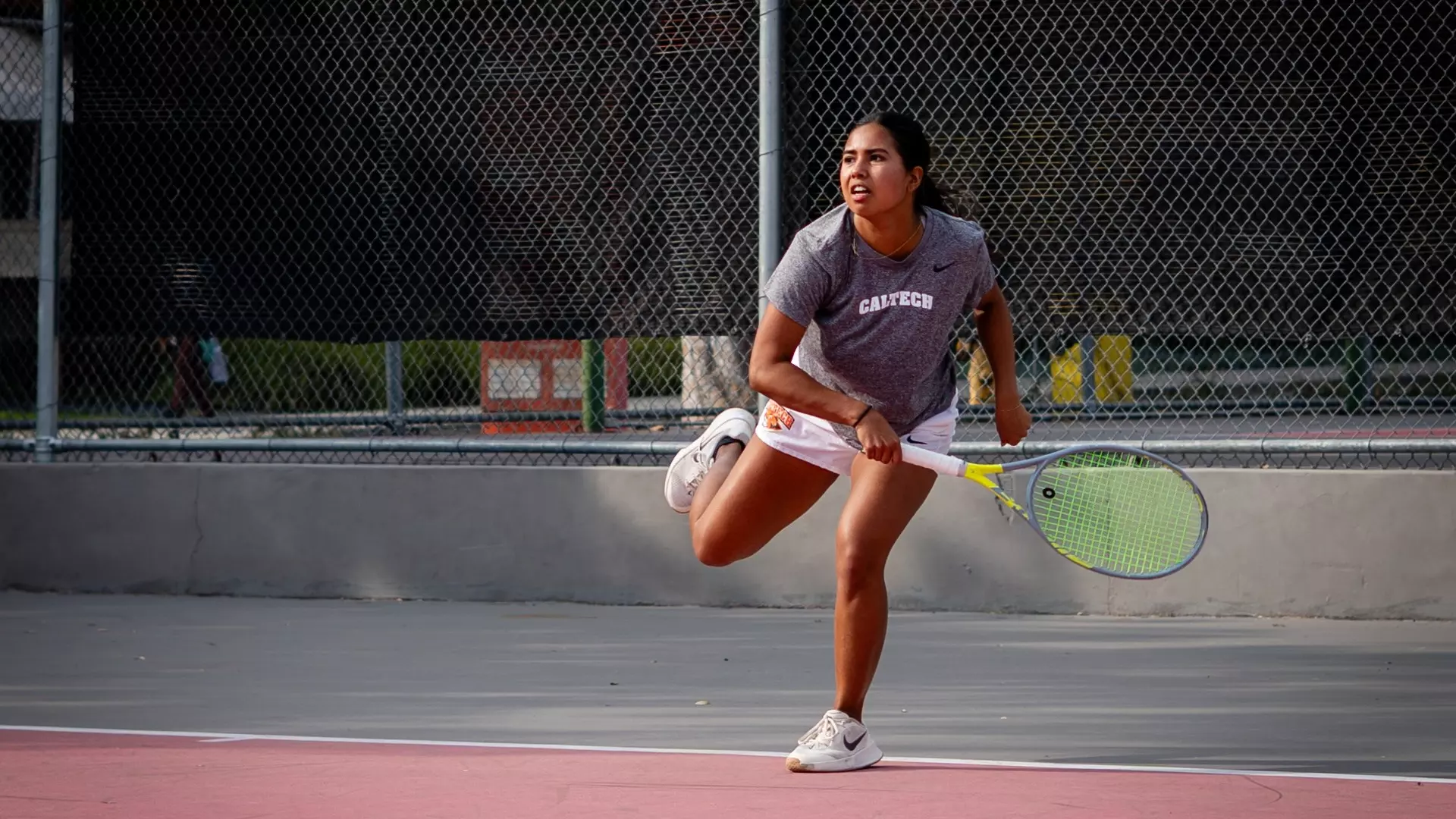 Naya Kessman follows through after a serve
