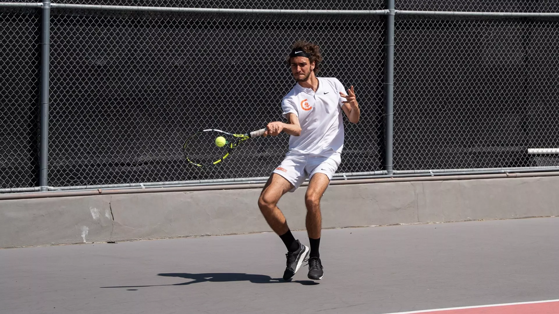 Jan Safrata returns a forehand shot