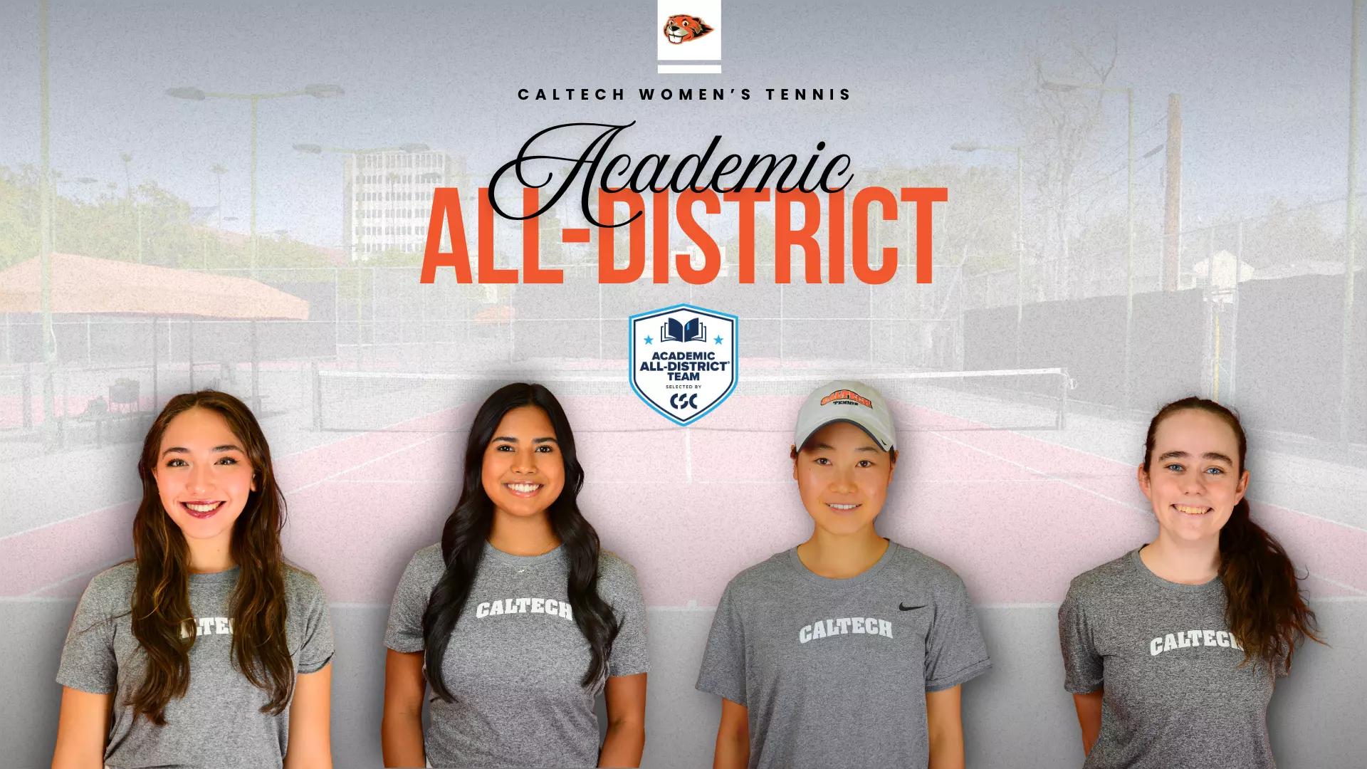 Caltech Women's Tennis Academic All-District winners