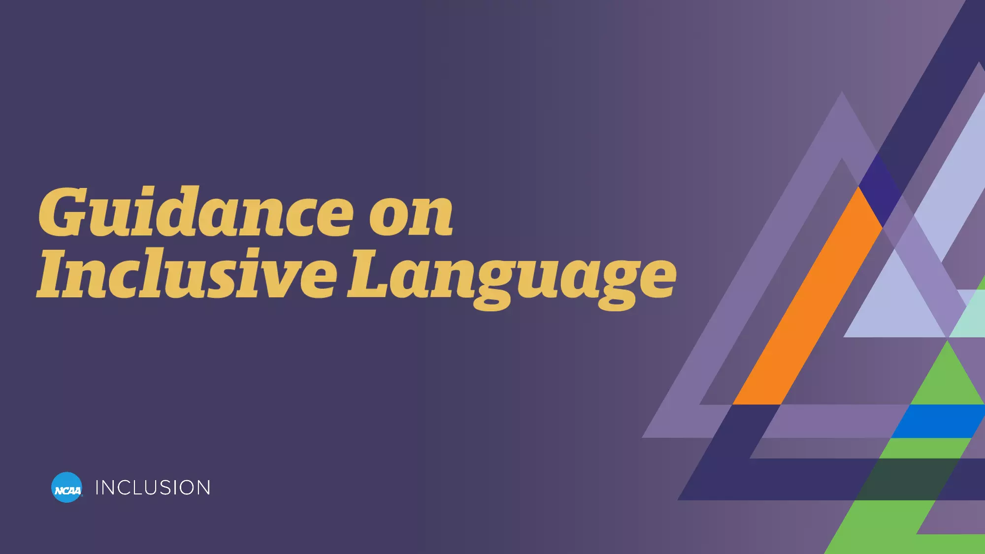 Guidance on Inclusive Language