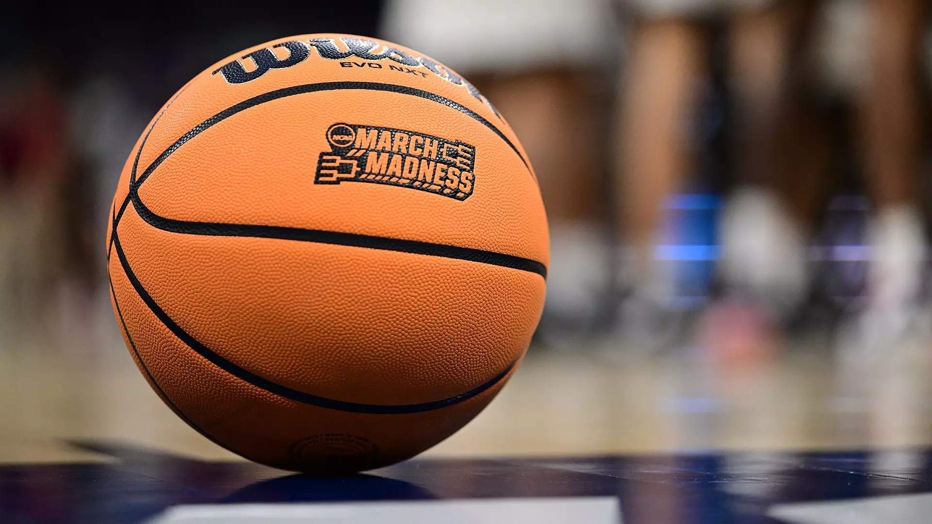 This is a picture of the Wilson basketball at the NCAA Division I Men's Basketball Championship.