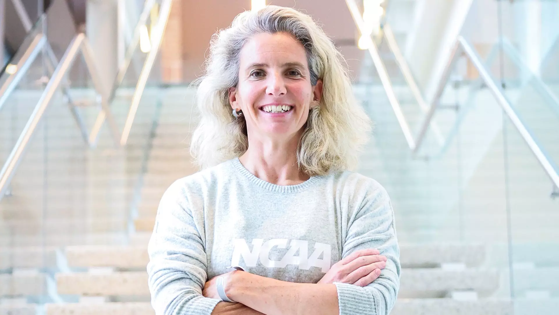 Daniela Nachazelova, a former Washington State rower, hopes to leverage her opportunity with the Global Sports Mentoring Program and her ties with the NCAA to drive gender equity in sports in the Czech Republic. (Photos by Arpan Bose / NCAA) 