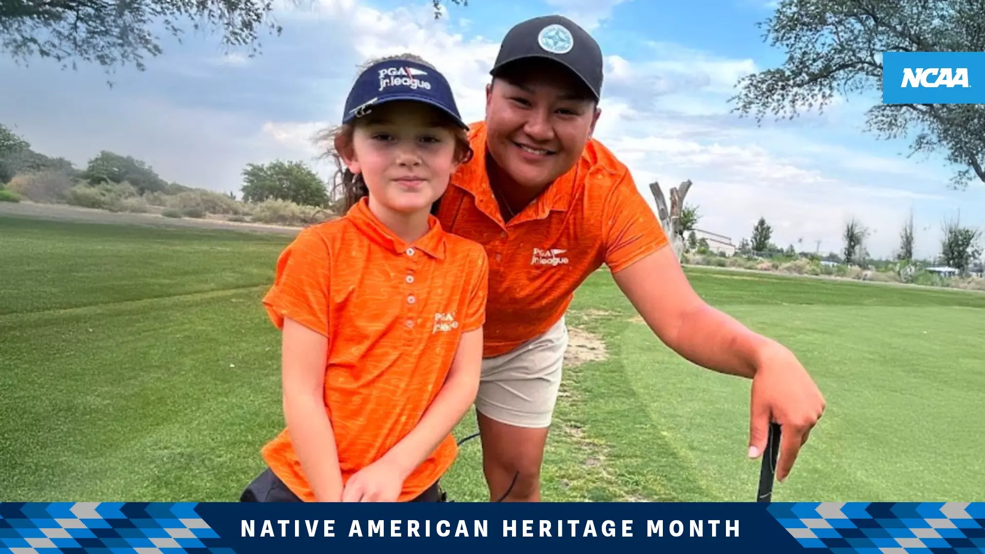 Faylyn Beyale, an elite Native American golfer and lead coach at First Tee-Four Corners, works with young golfers on the Navajo Reservation. Thanks to a $5,000 USGA IDEA Grant, Beyale is helping to expand access to the game while inspiring Native youths to pursue new opportunities through golf. (Photo courtesy of Faylyn Beyale) 