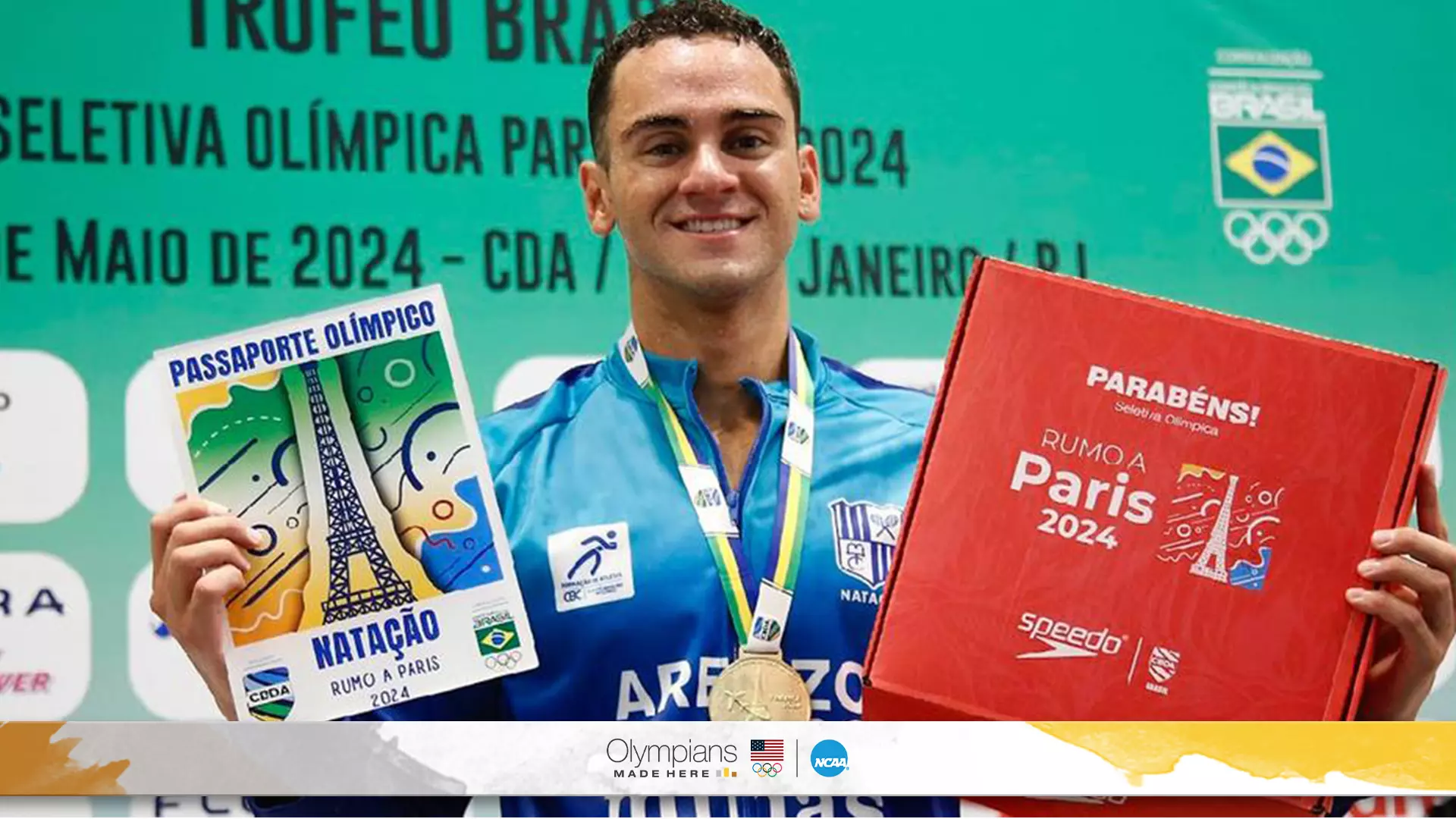 OMH Nick Albiero won gold in the men’s 200-meter butterfly at the 2024 Brazilian Swimming Championships to qualify for the Olympic Games.