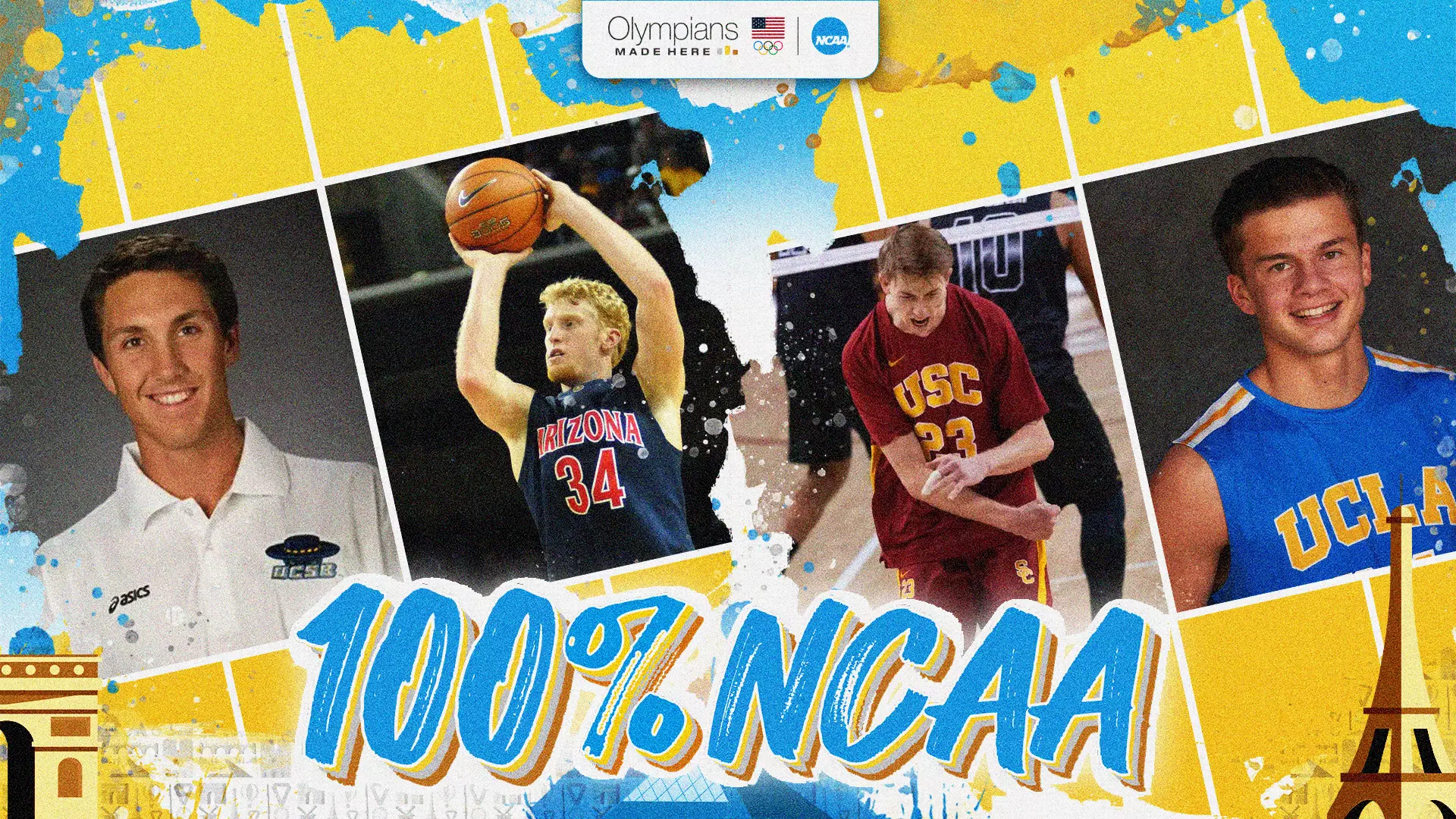 Miles Evans, Miles Partain, Andy Benesh and Chase Budinger: 100% Men's Beach VB
