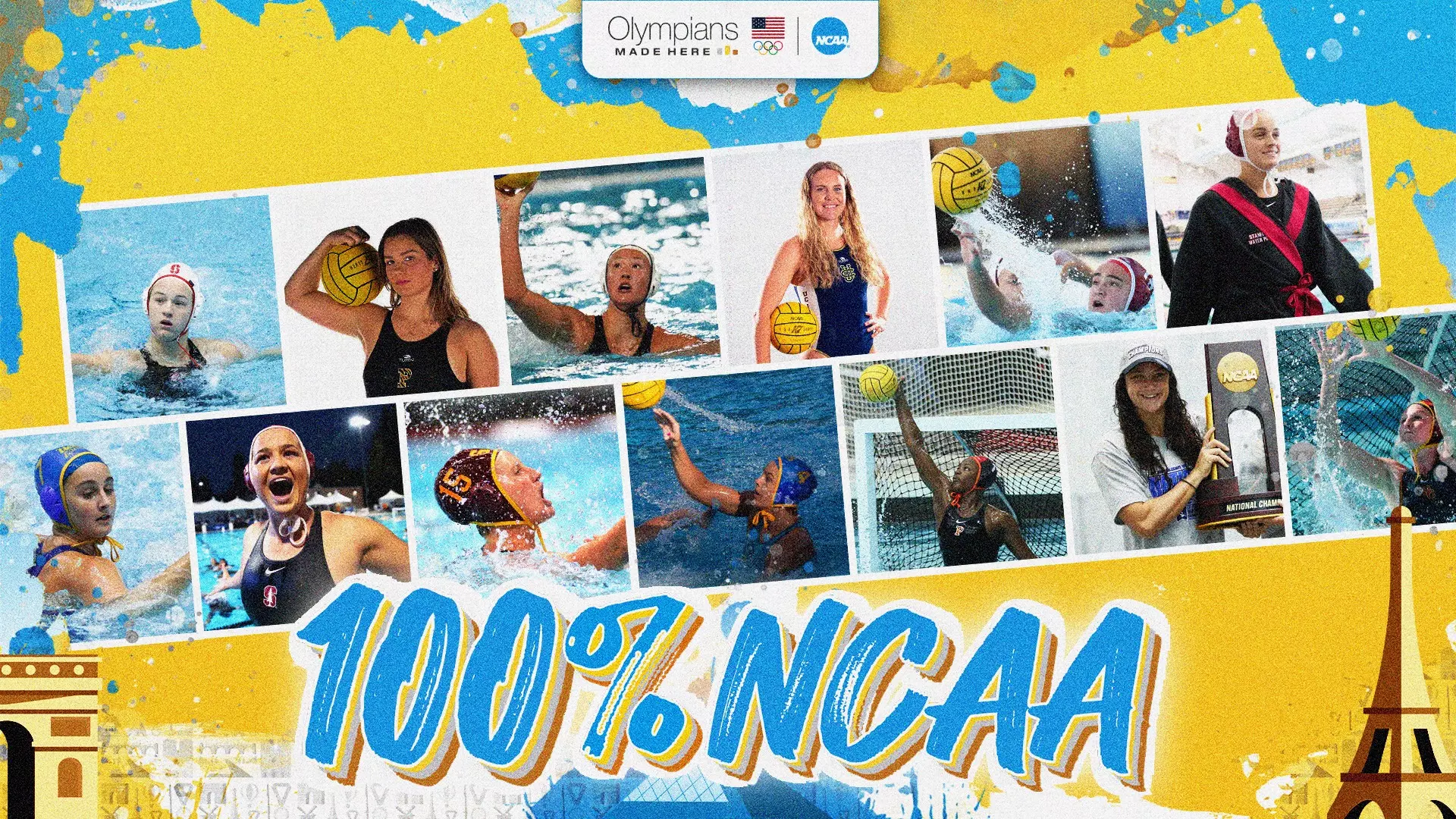 100% NCAA - Team USA Womens Water Polo