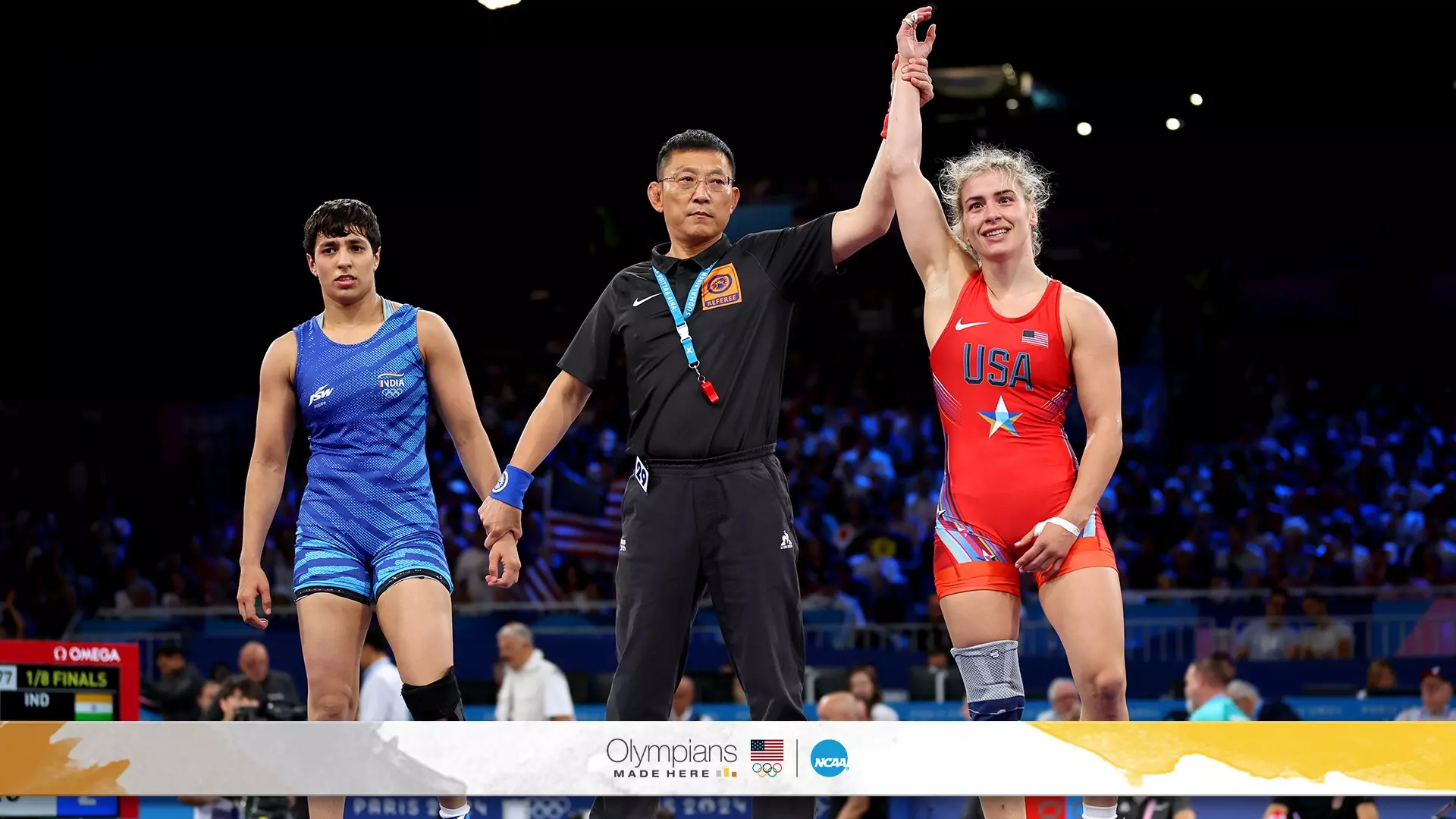 Three-time Olympic medalist Helen Maroulis started wrestling at age 7, defying early doubts to become a trailblazer for women in the sport. (Photo by Carl Recine / Getty Images)