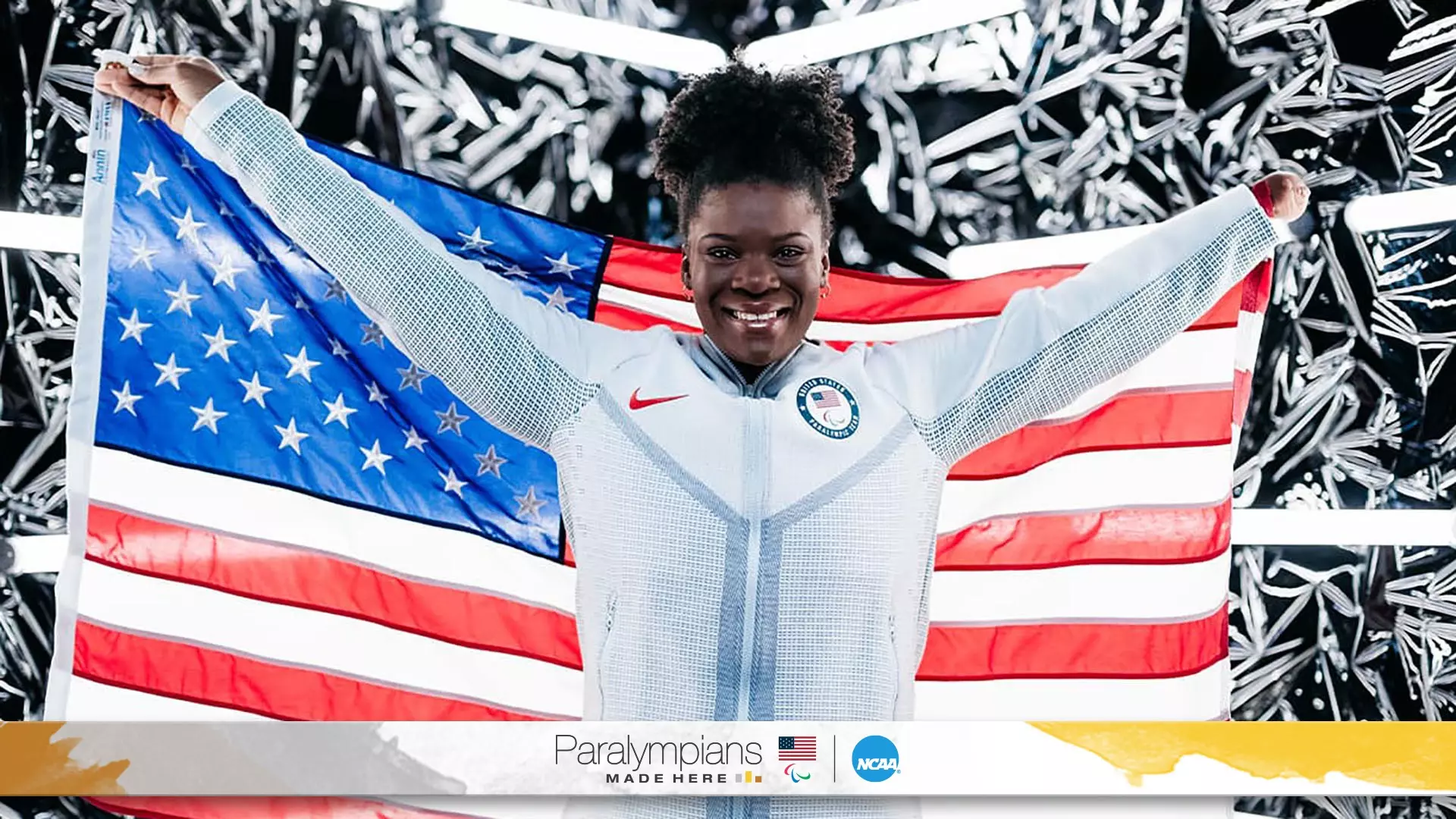 Nicky Nieves, who played standing volleyball at Division II Queens (New York), is set to help lead Team USA to another gold medal in sitting volleyball at the Paris Paralympics. (Photo courtesy of United States Olympic & Paralympic Committee)