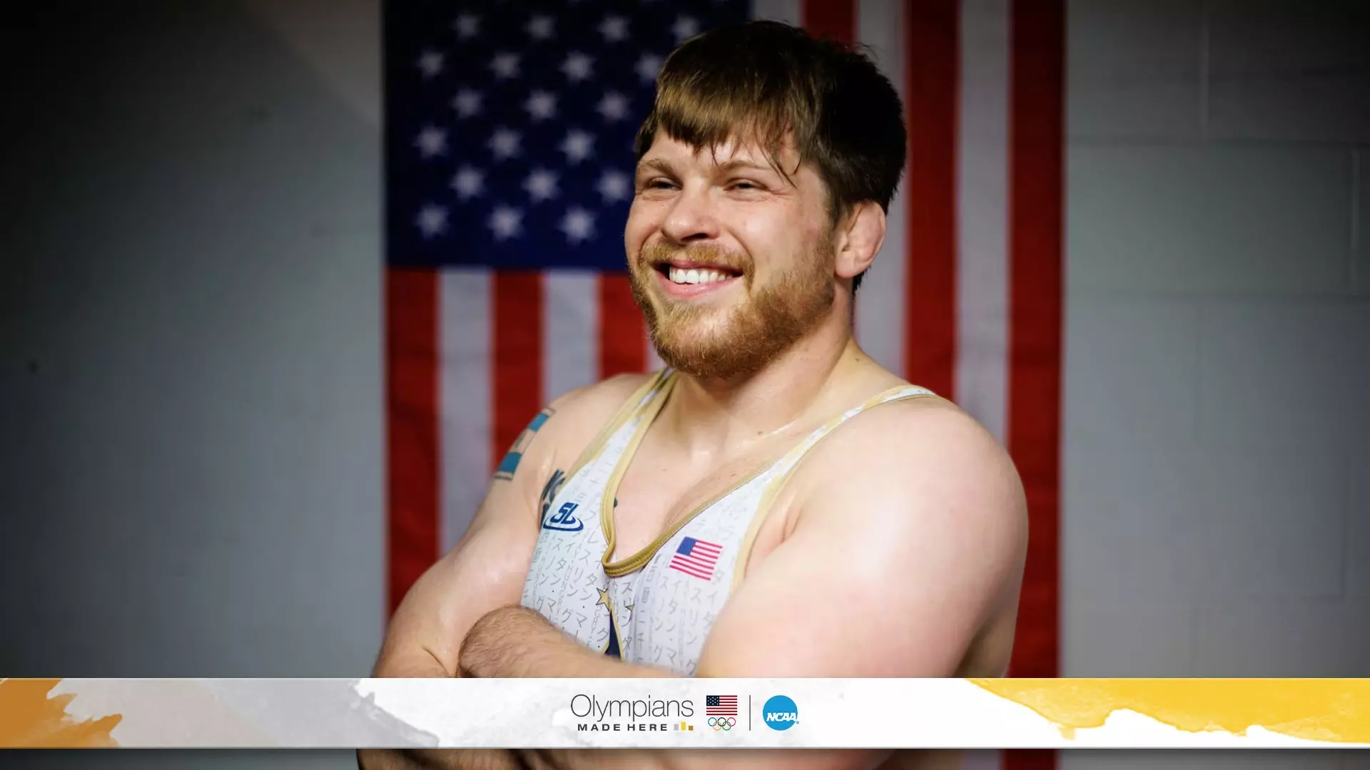 Joe Rau won a Division III wrestling championship at Elmhurst in 2013. He’s now a first-time Olympian at the Paris Games in Greco-Roman wrestling. (Photo courtesy of Elmhurst)