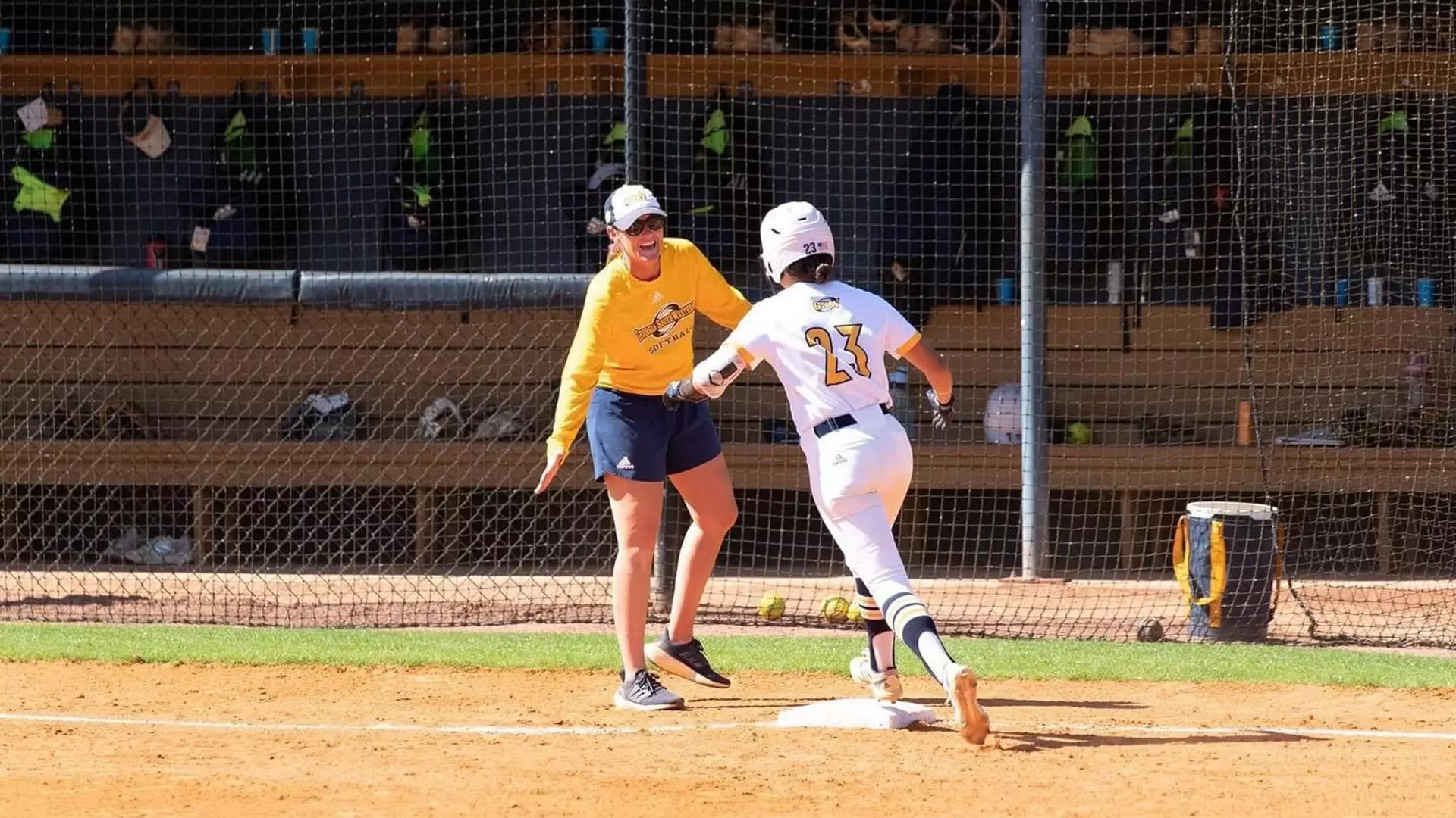 Natalia Herrera praises Nicki Levering, her coach at Georgia Southwestern, for helping her on the field and in her professional career. (Photos courtesy of Natalia Herrera)