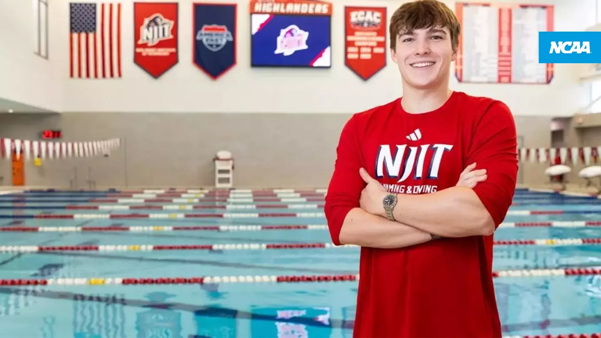 NJIT Swim Captain Zac Kuzak