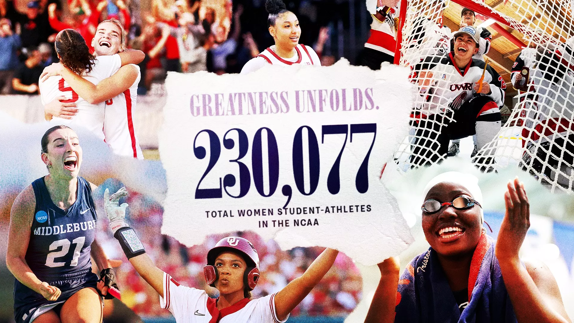 Women By the Numbers: 230,077 Total Student-Athletes competing in NCAA Women's Sports 