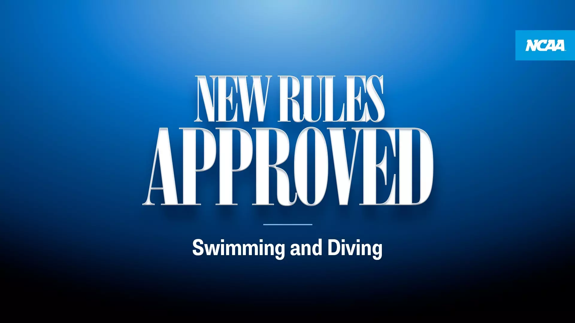 New Rules - Swimming and Diving
