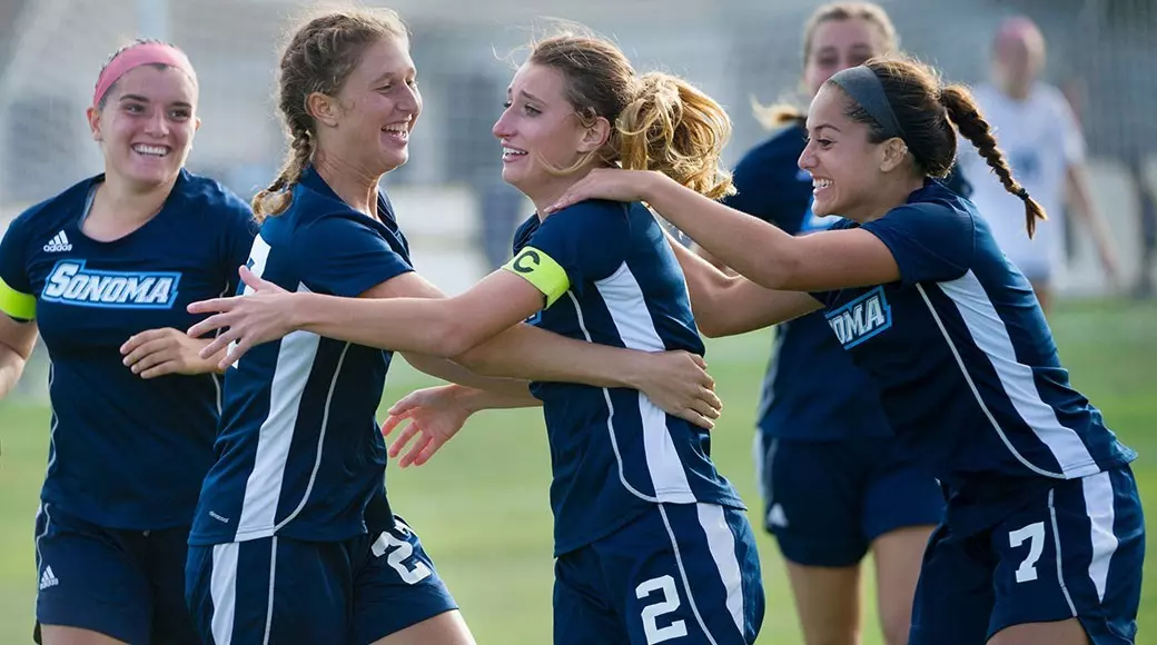 Celebration on Van Wagoner's Goal in CCAA Final