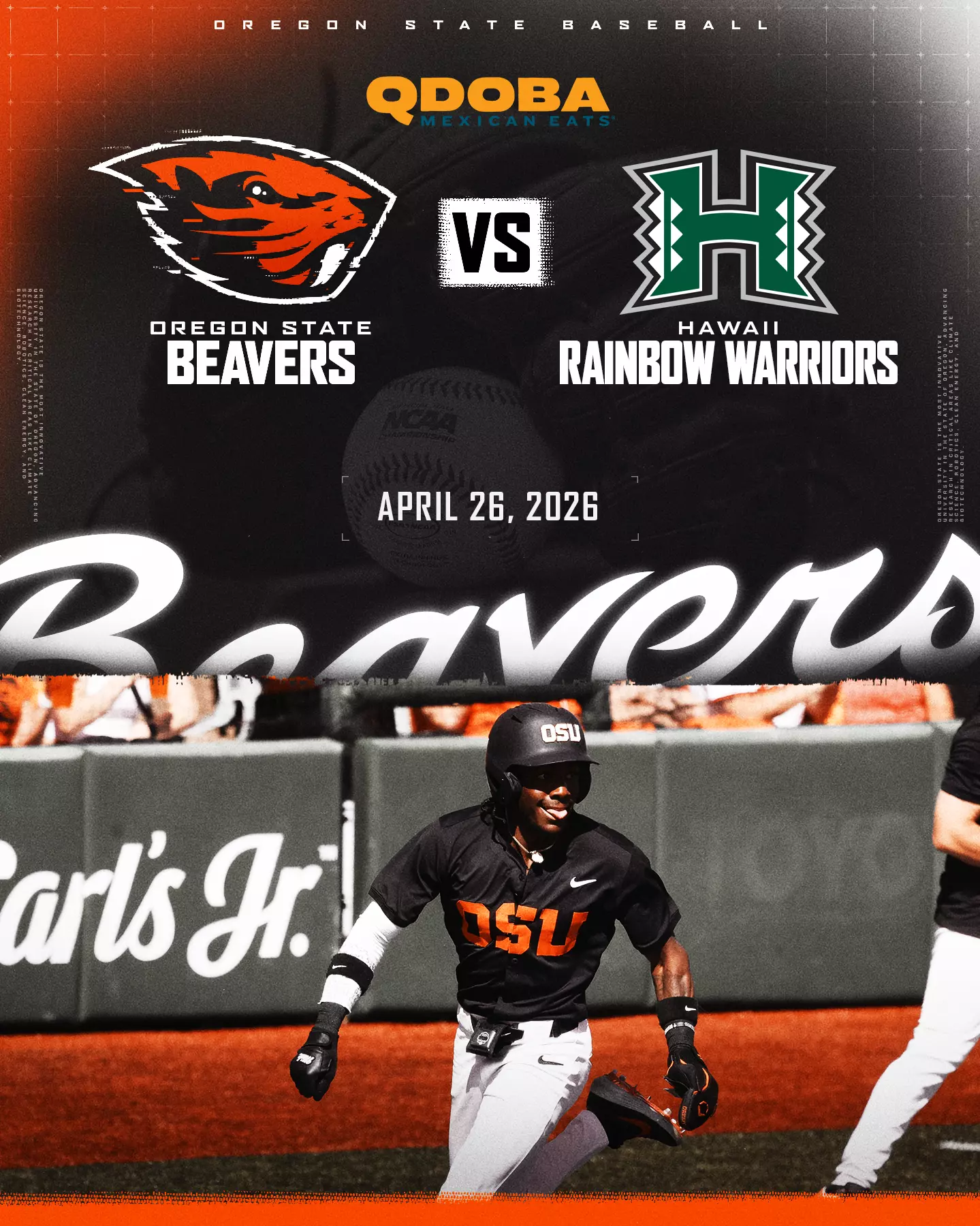 Oregon State University Beavers VS Hawaii Warriors