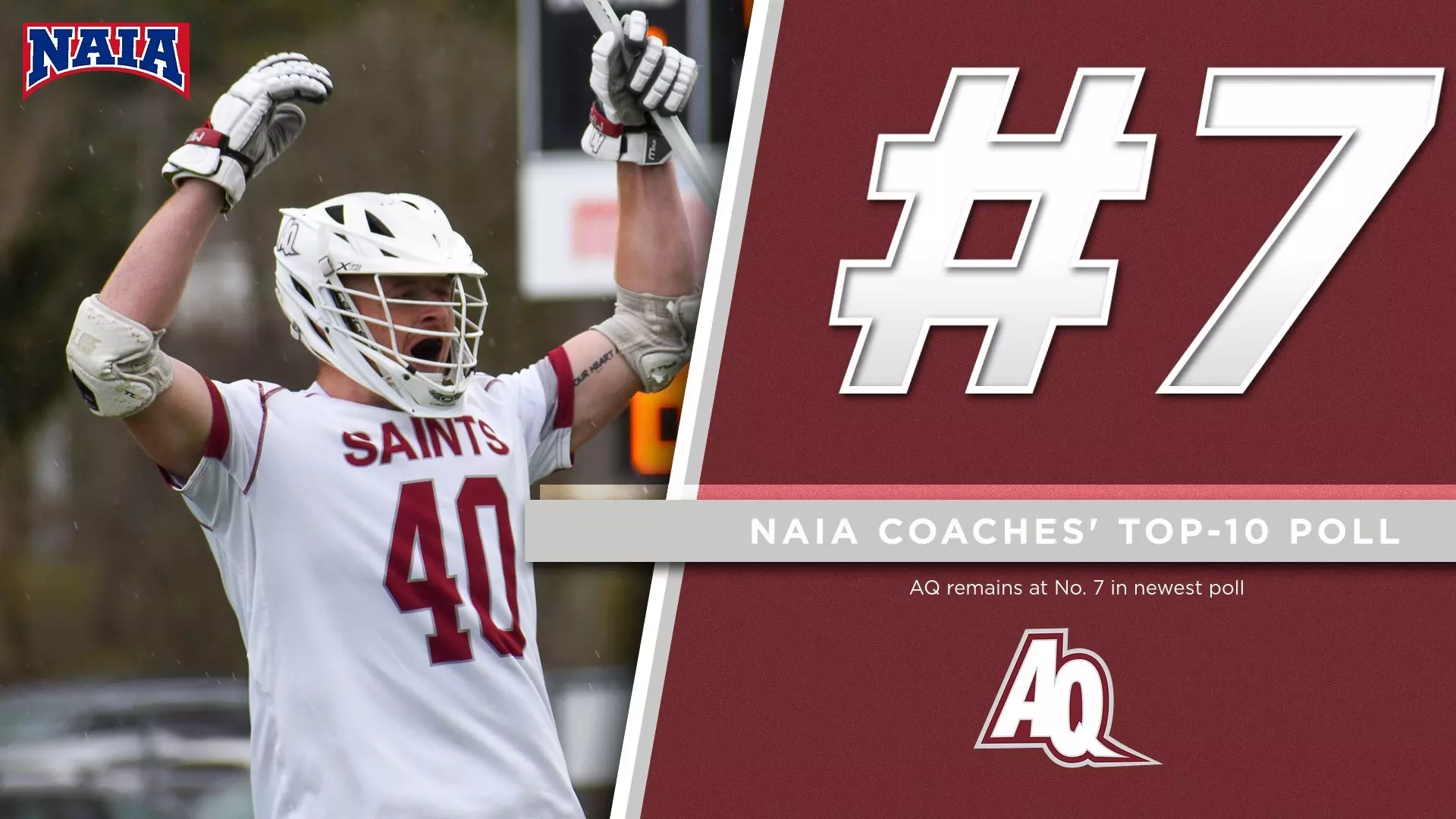 AQ MLAX 7th in Fourth Coaches' Poll