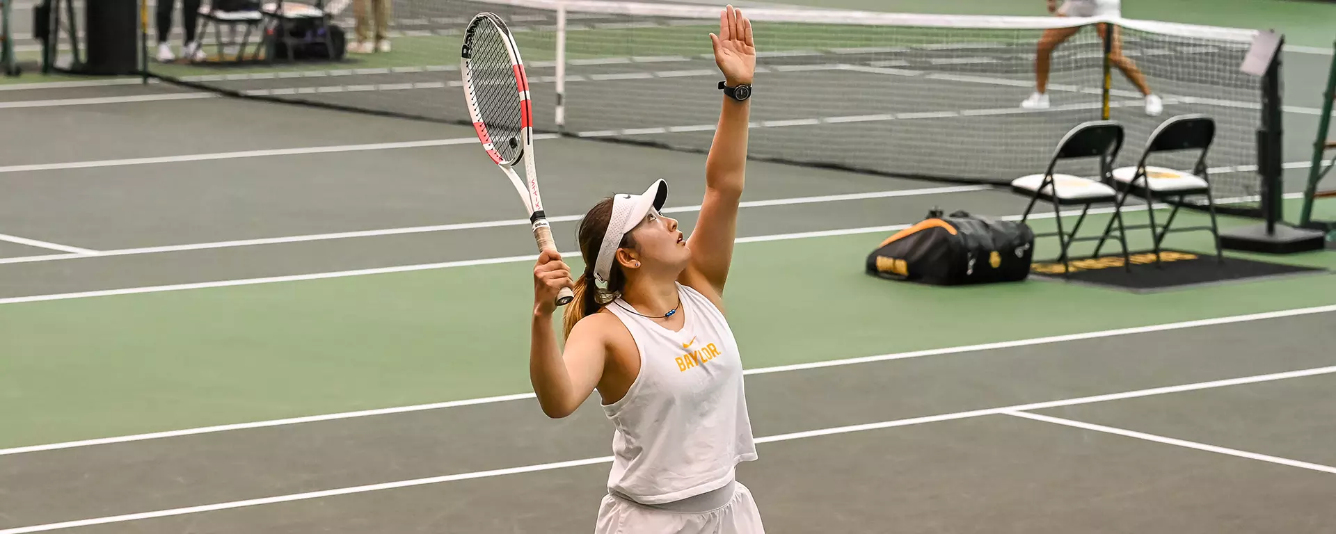 Nanaka Sato serving in freshman season