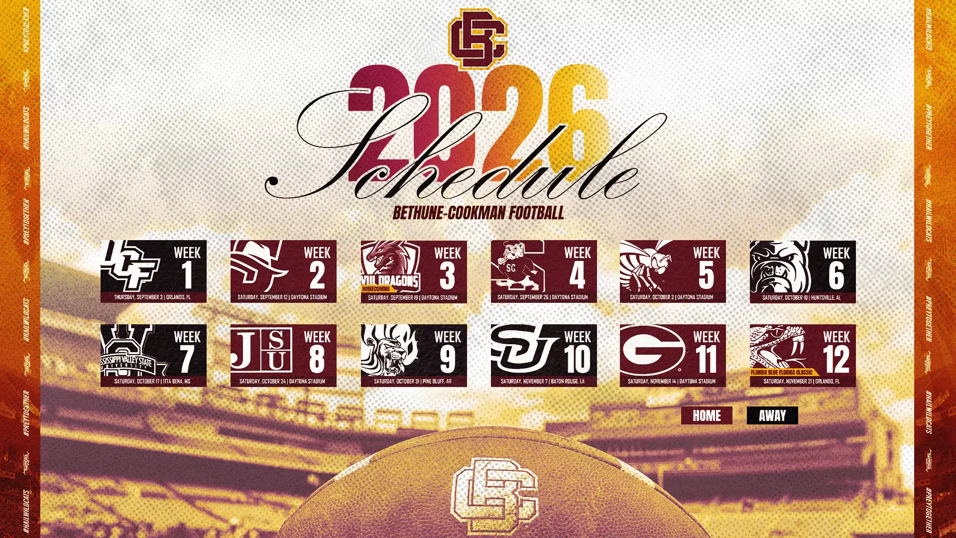 B-CU FOOTBALL SCHEDULE 2026 HEADER