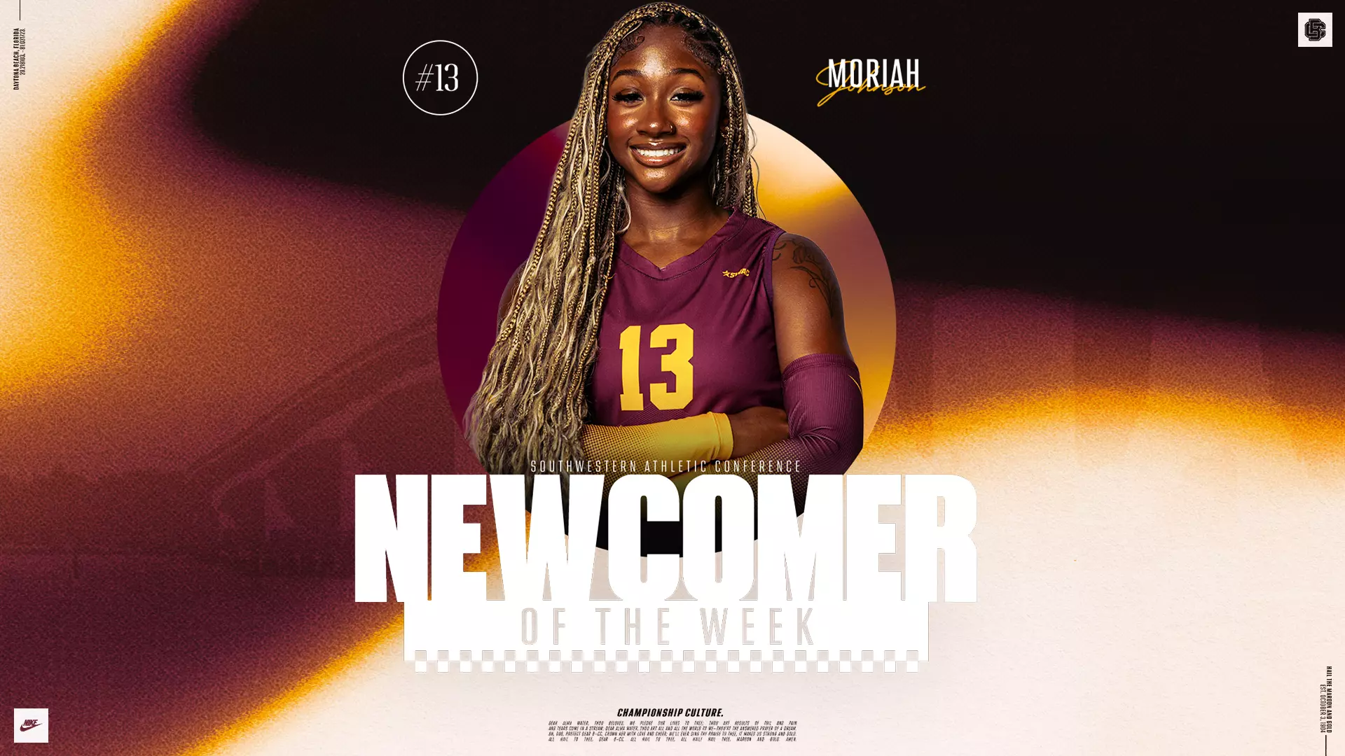 Moriah Johnson NOTW 9/1/26