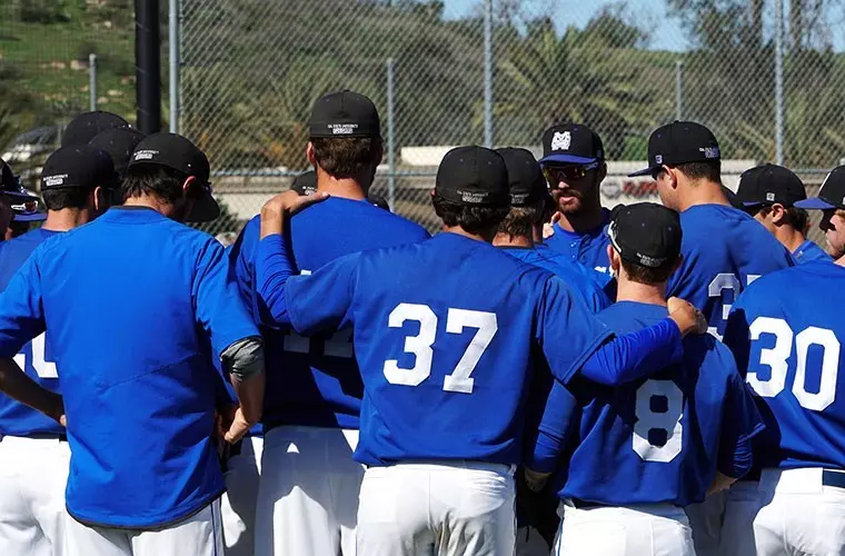 Baseball huddle