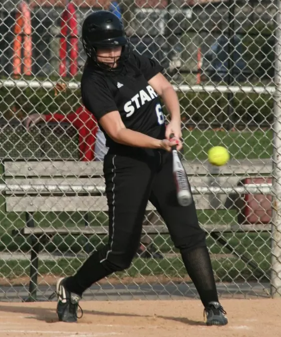 Emily Mahoney hitting