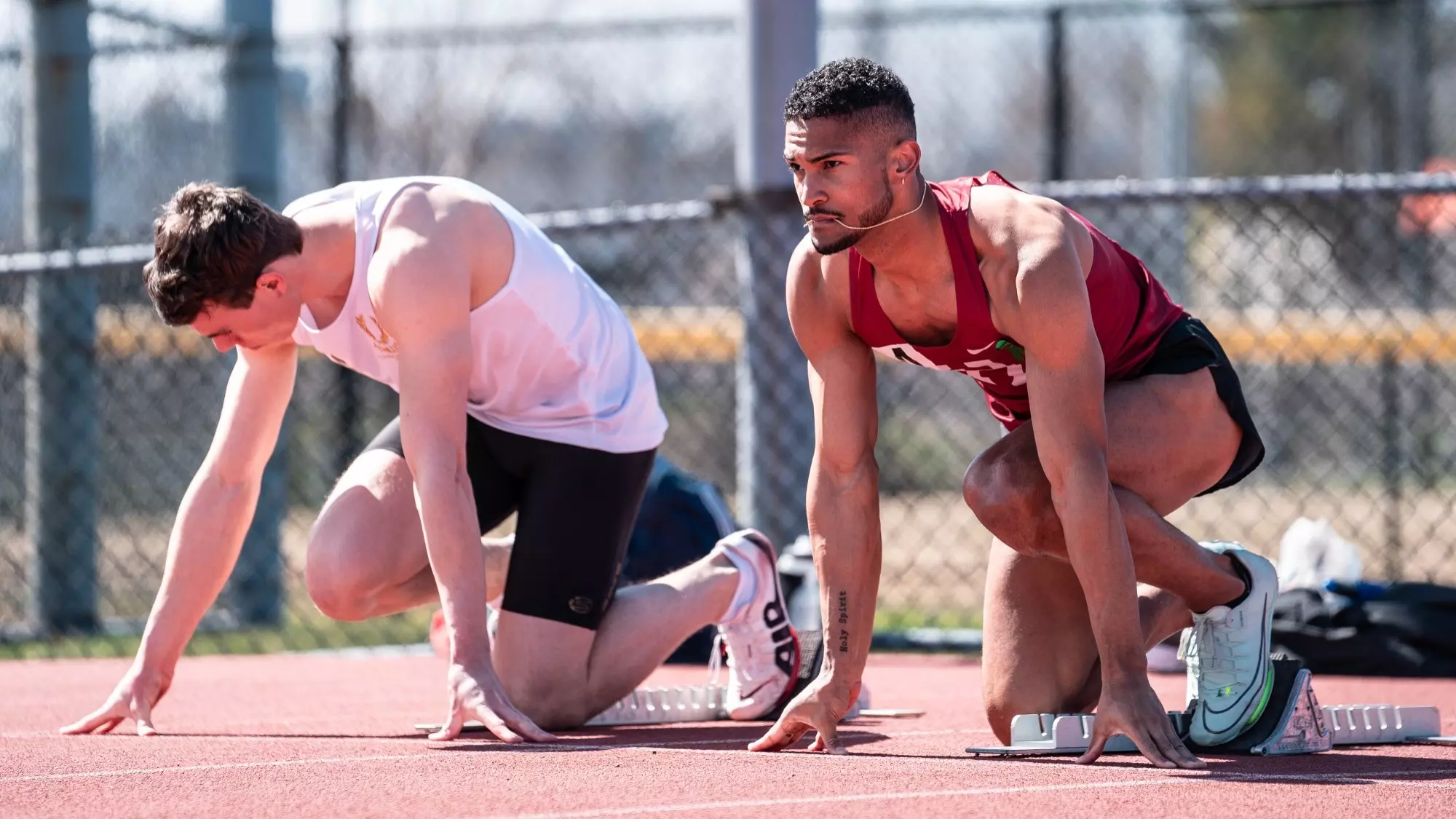Harvard and Yale team up to face Oxford and Cambridge University in a track & field meet in Boston at Harvard University