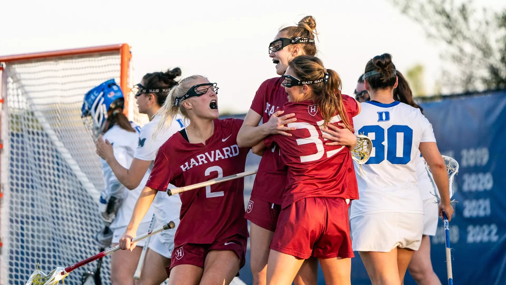 Women's Lacrosse Celebrating 