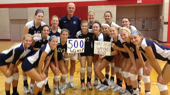 Volleyball 500th Wayne Perry