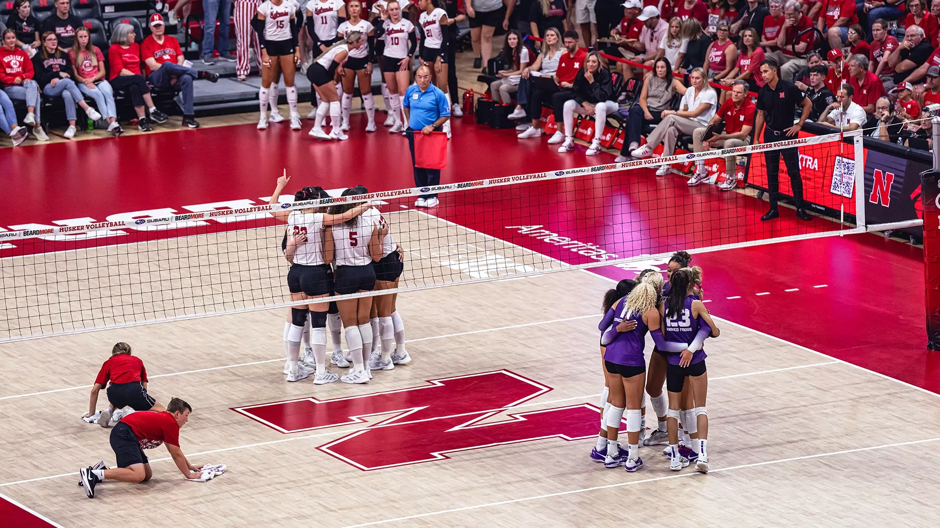 Volleyball Falls in FourSet Battle at No. 2 Nebraska TCU Athletics