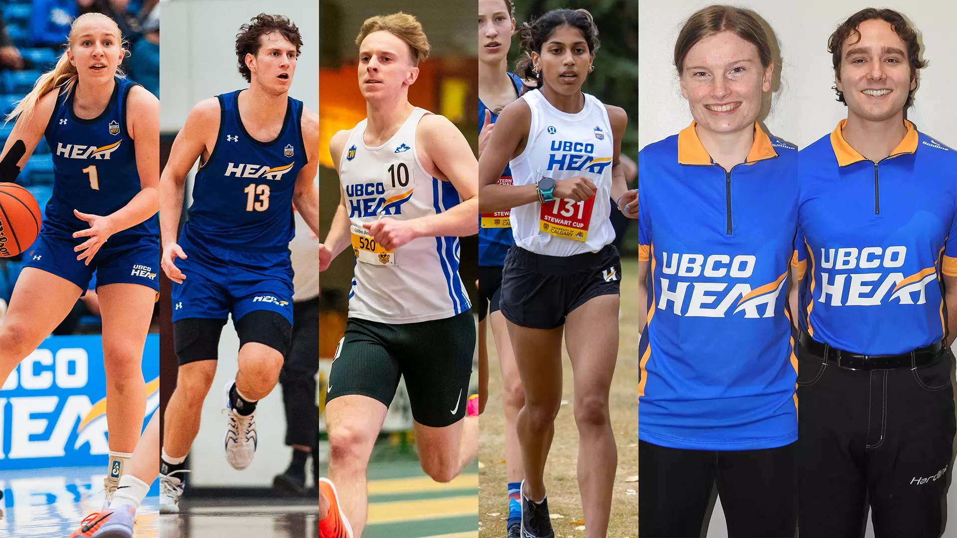 From left to right women's basketball, men's basketball, men's track, women's track, women's curling and men's curling will be in action this week.